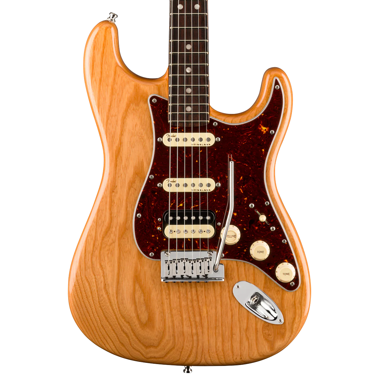 Fender American Ultra Stratocaster HSS Rosewood Fingerboard Aged Natural Electric Guitar With Case