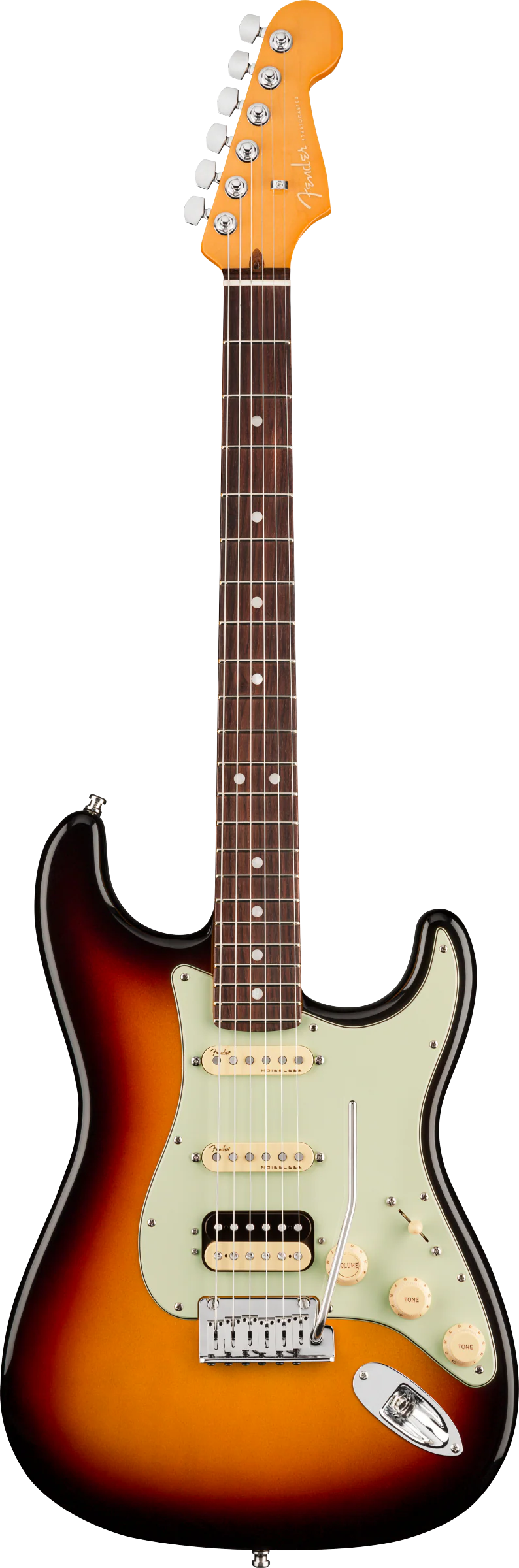 Fender American Ultra Stratocaster HSS Rosewood Fingerboard Ultraburst Electric Guitar With Case - Image 2