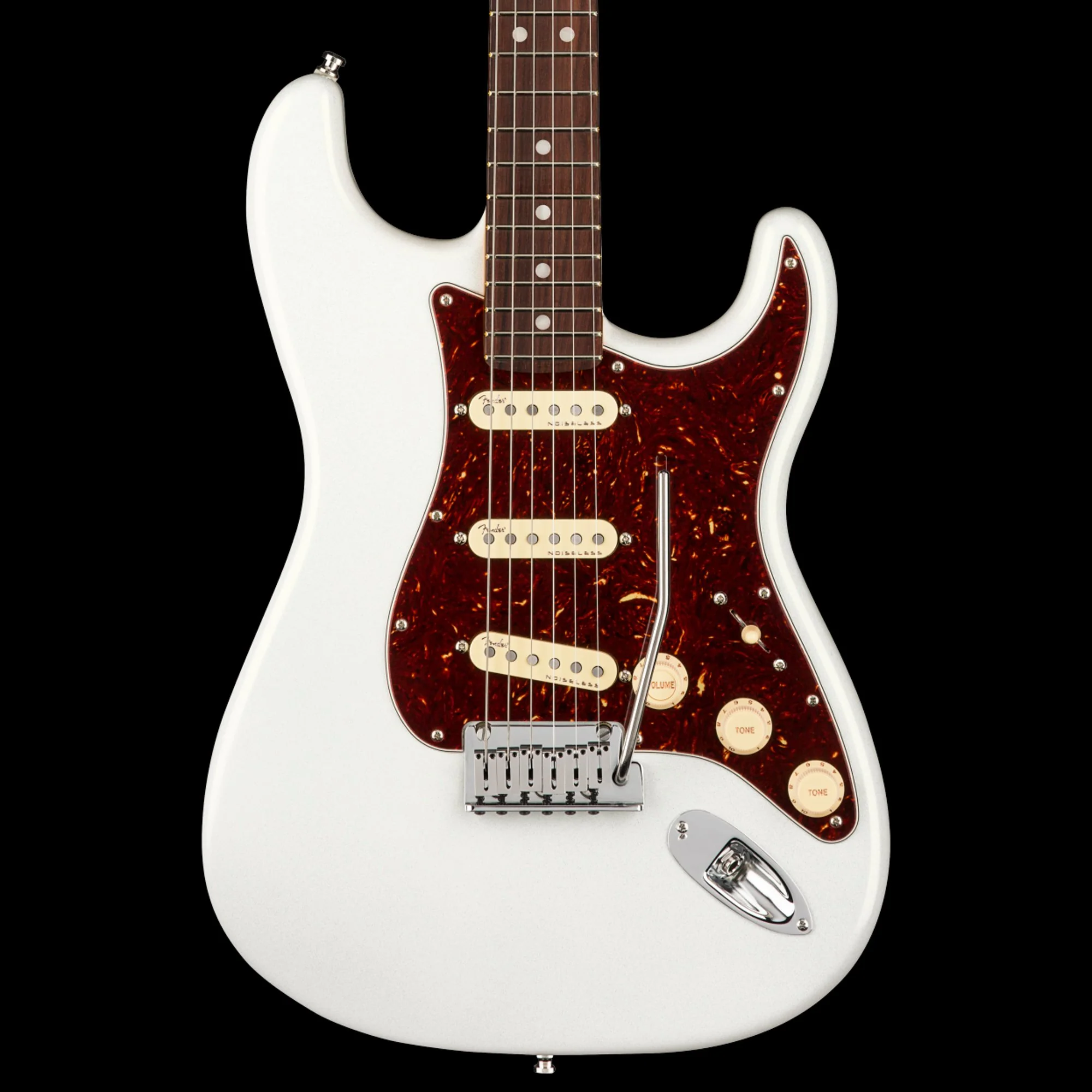 Fender American Ultra Stratocaster Rosewood Fingerboard Arctic Pearl With Case