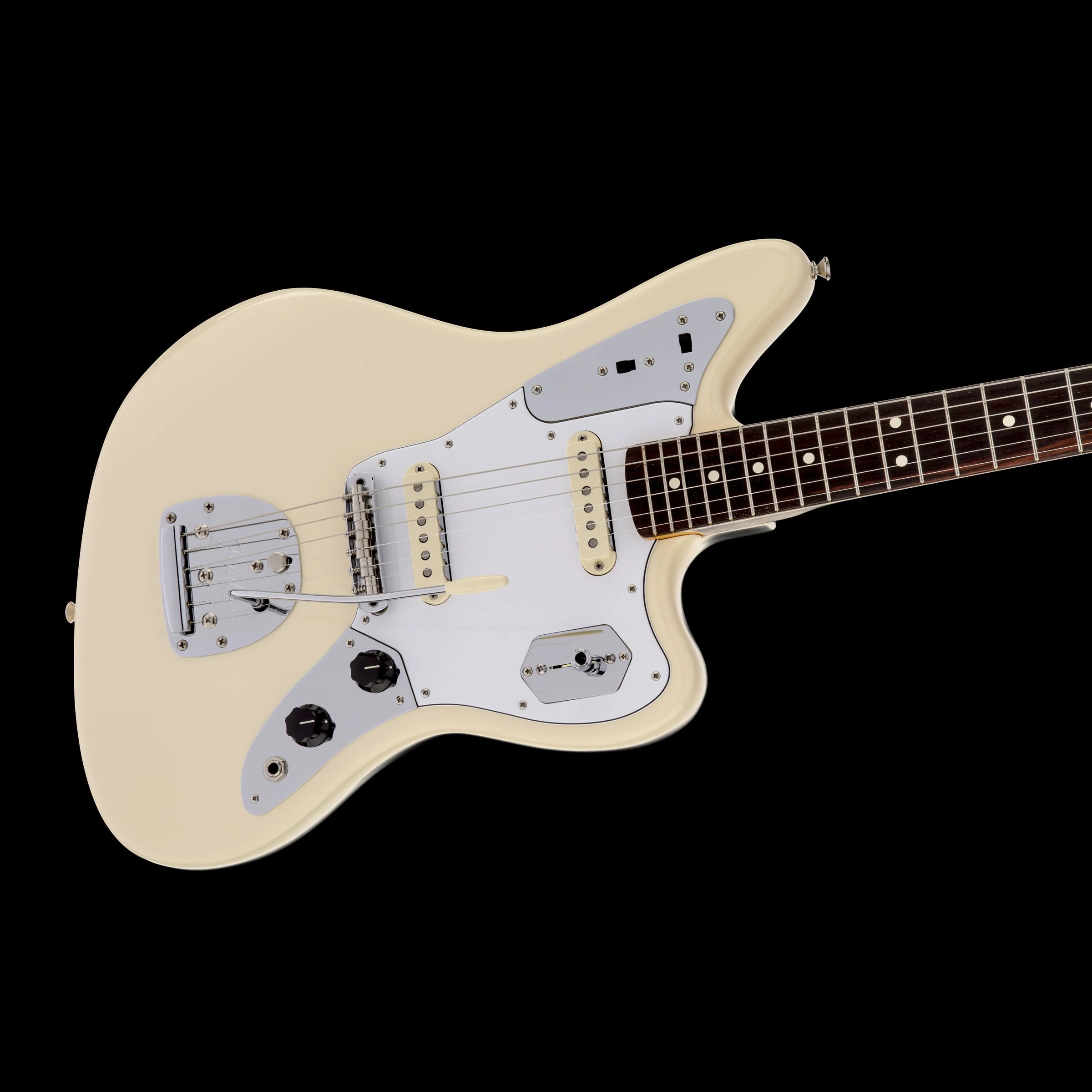 Fender Artist Series Johnny Marr Jaguar Olympic White Rosewood Fingerboard With Case - Image 4