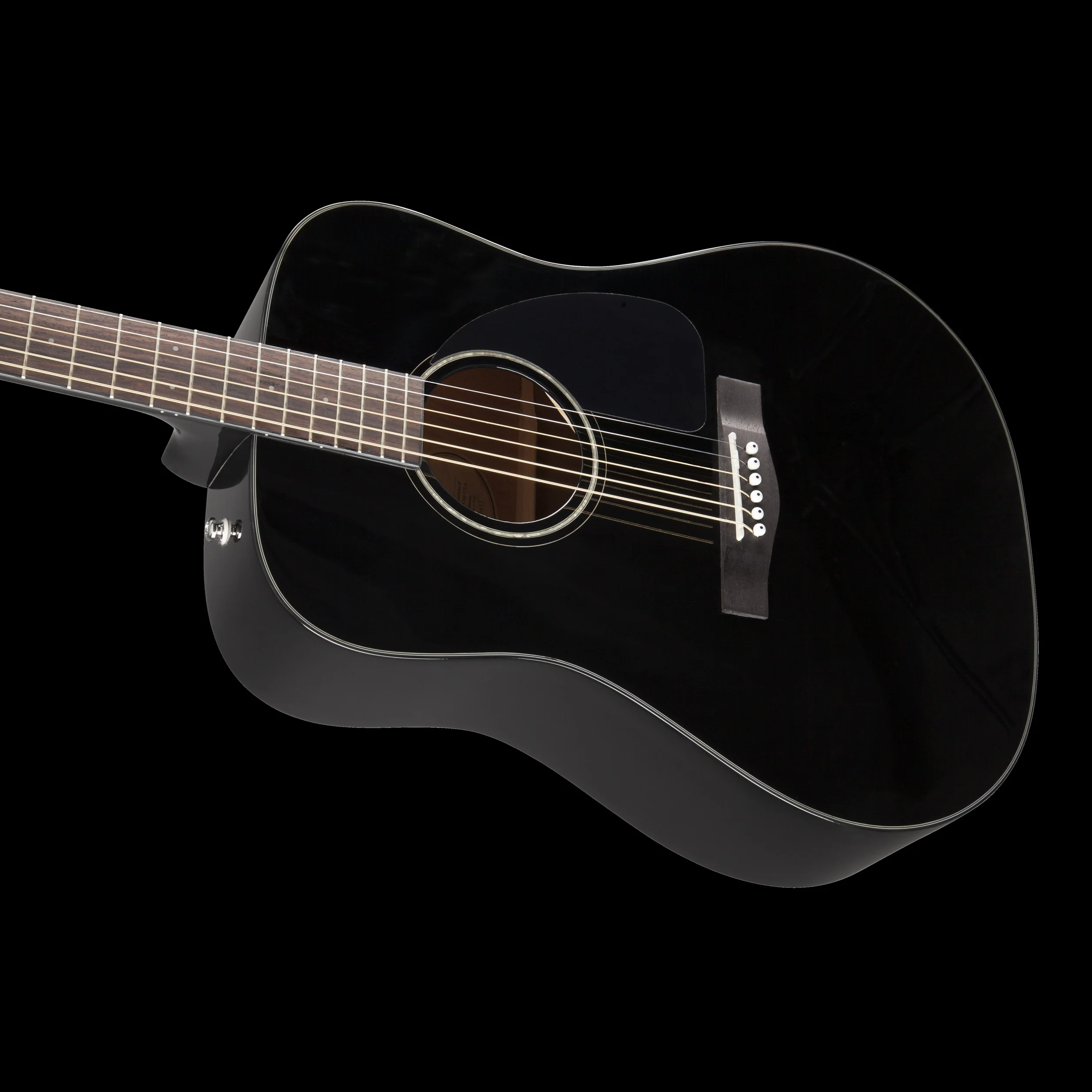 Fender CD-60 Dreadnought V3 Walnut Fingerboard Black With Case - Image 7