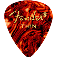 Fender Classic Celluloid 351 Shape Picks Thin Tortoise Shell 12 Count - 1980351700