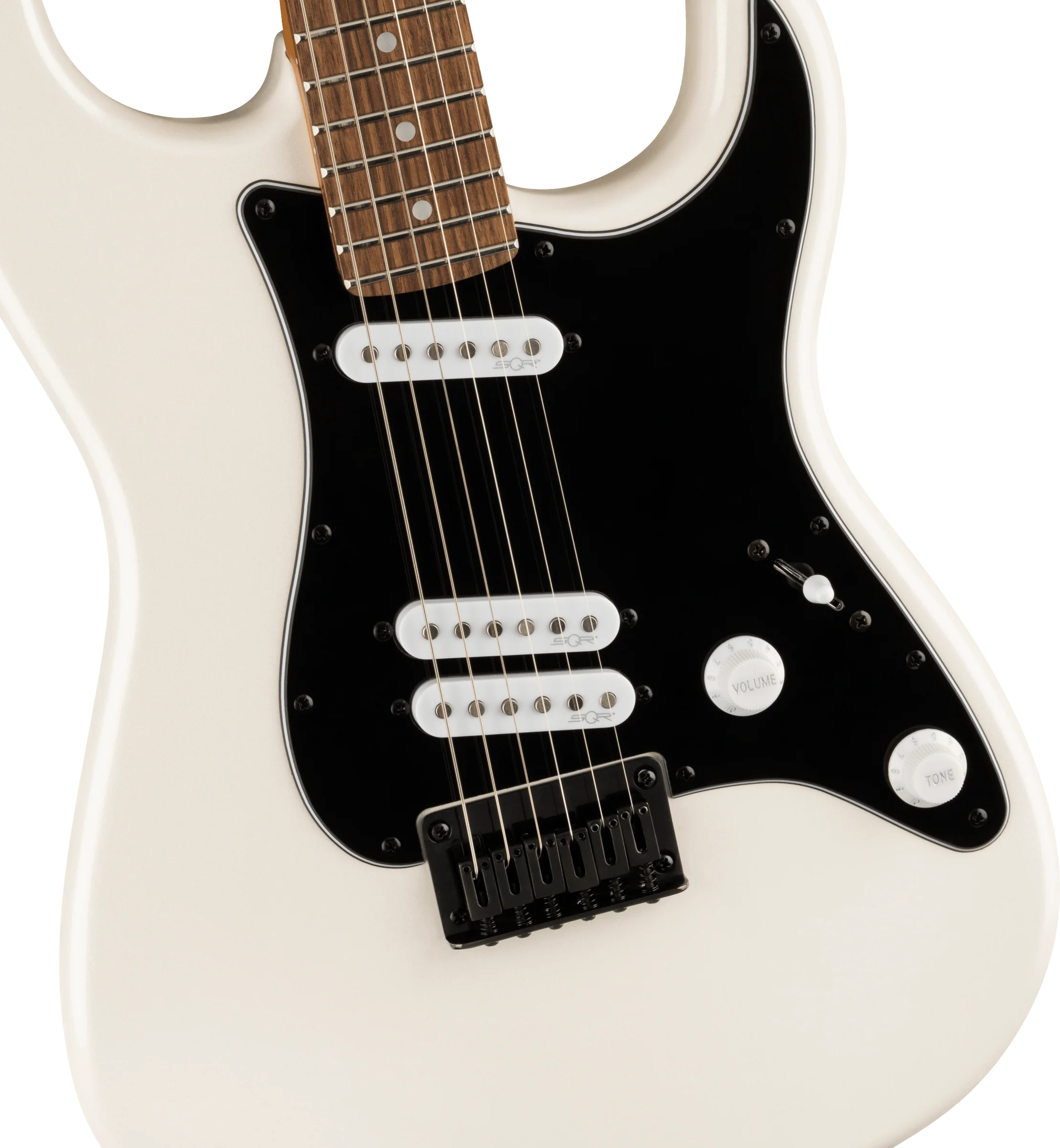 Squier Contemporary Stratocaster Special HT Laurel Fingerboard Black Pickguard Pearl White Electric Guitar - Image 4