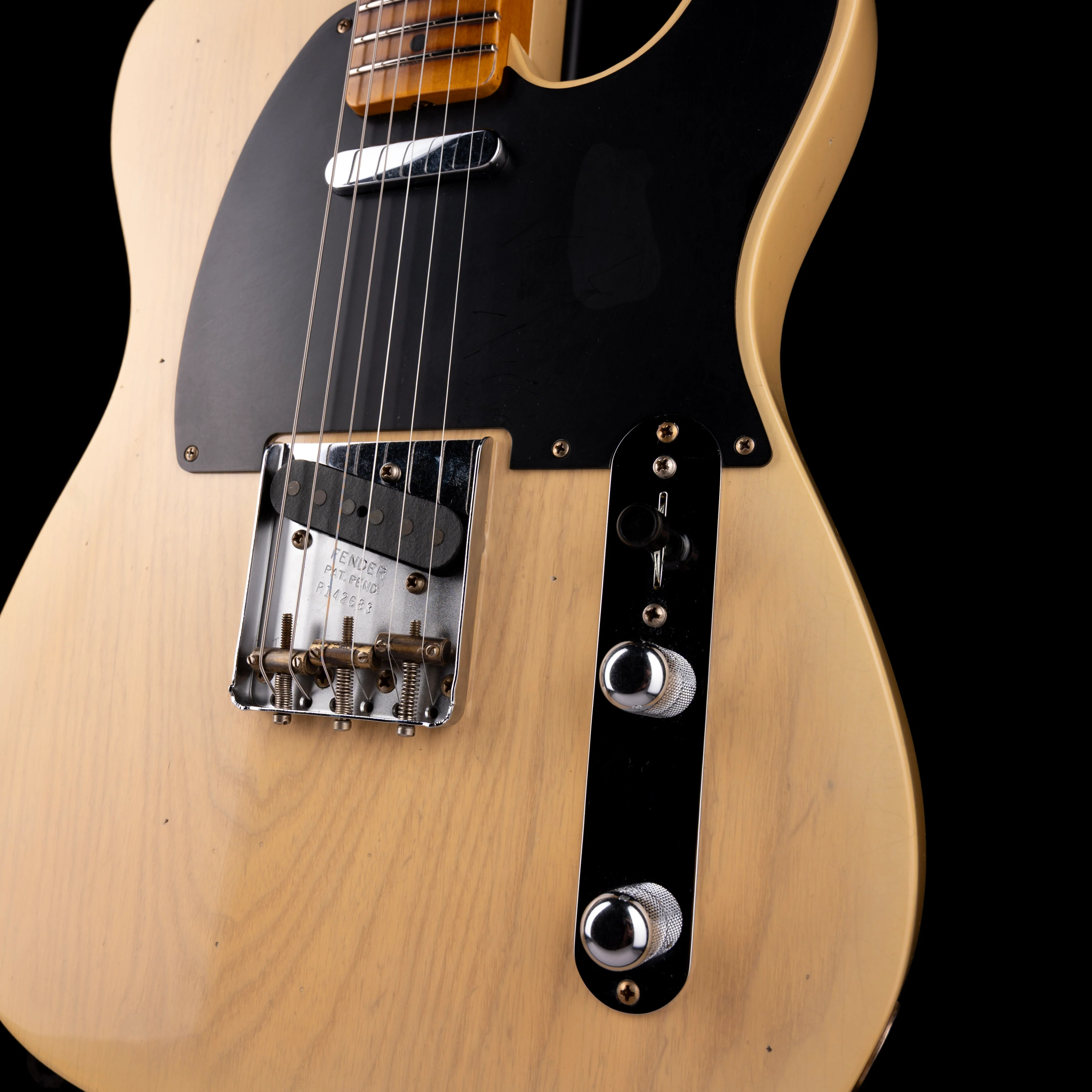 Fender Custom Shop 1954 Telecaster Journeyman Relic Faded Aged Nocaster Blonde With Case - Image 5