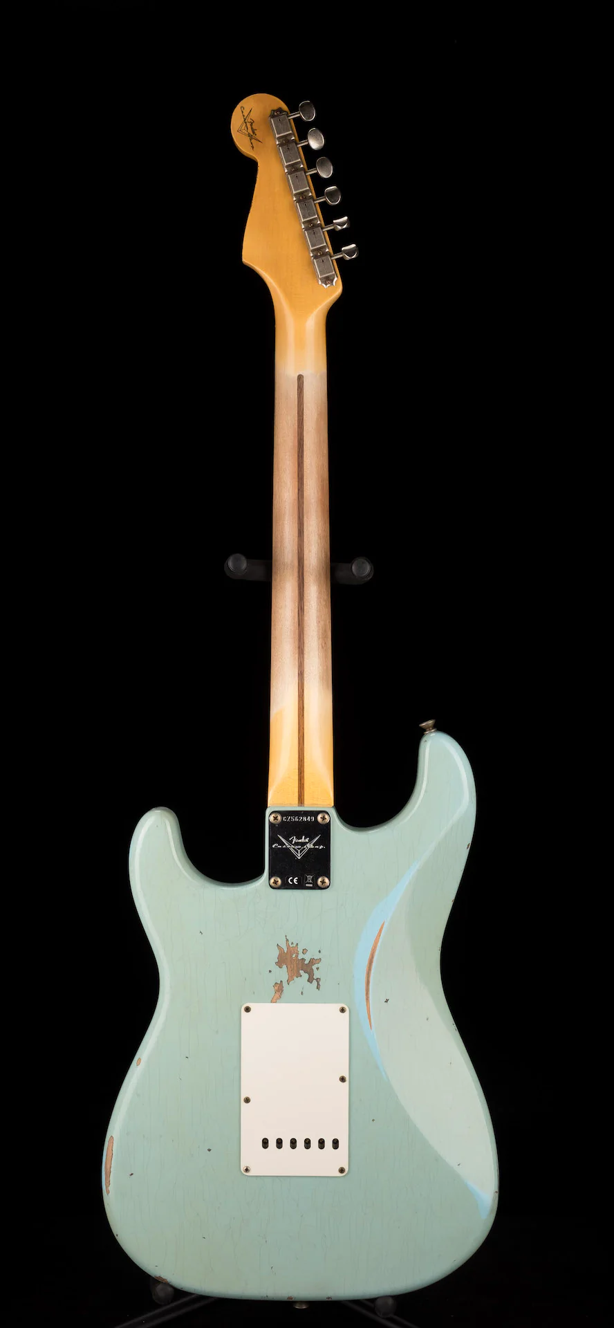 Fender Custom Shop 1957 Stratocaster Relic Faded Aged Daphne Blue Electric Guitar - Image 14