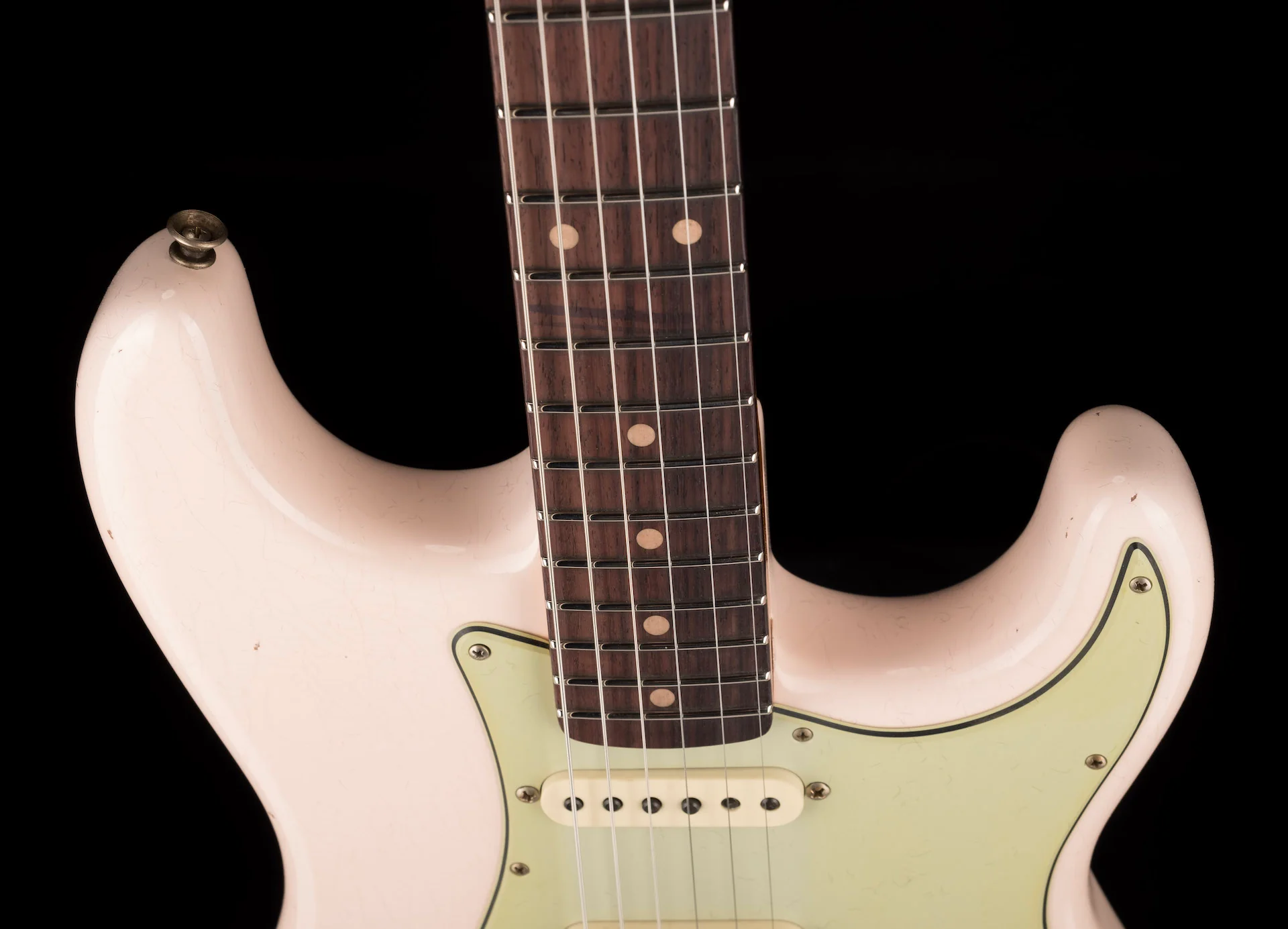 Fender Custom Shop 1960 Stratocaster Journeyman Relic Super Faded Aged Shell Pink - Image 3