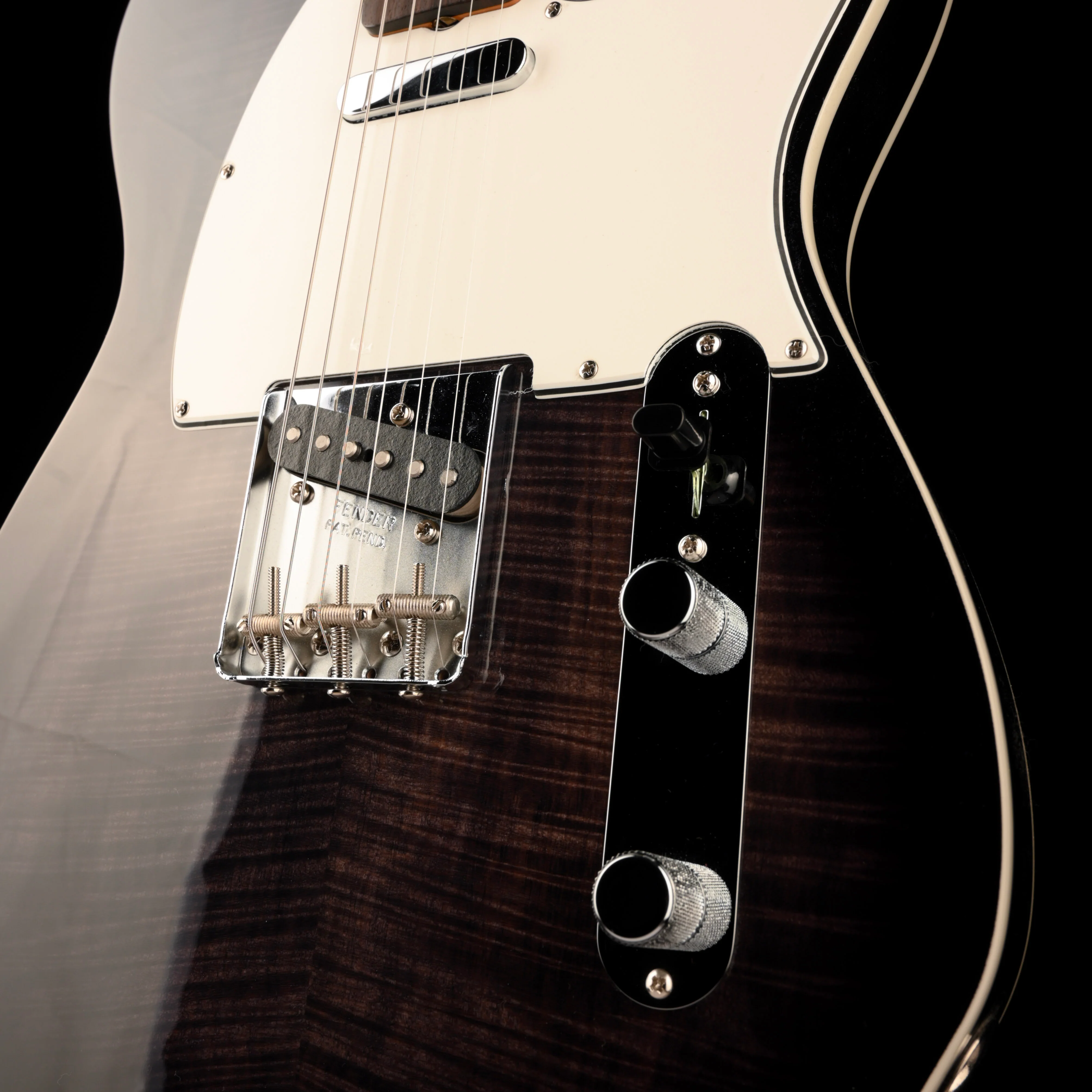 Fender Custom Shop 1960 Telecaster Custom Flametop NOS Ebony Transparent With Case - Image 5