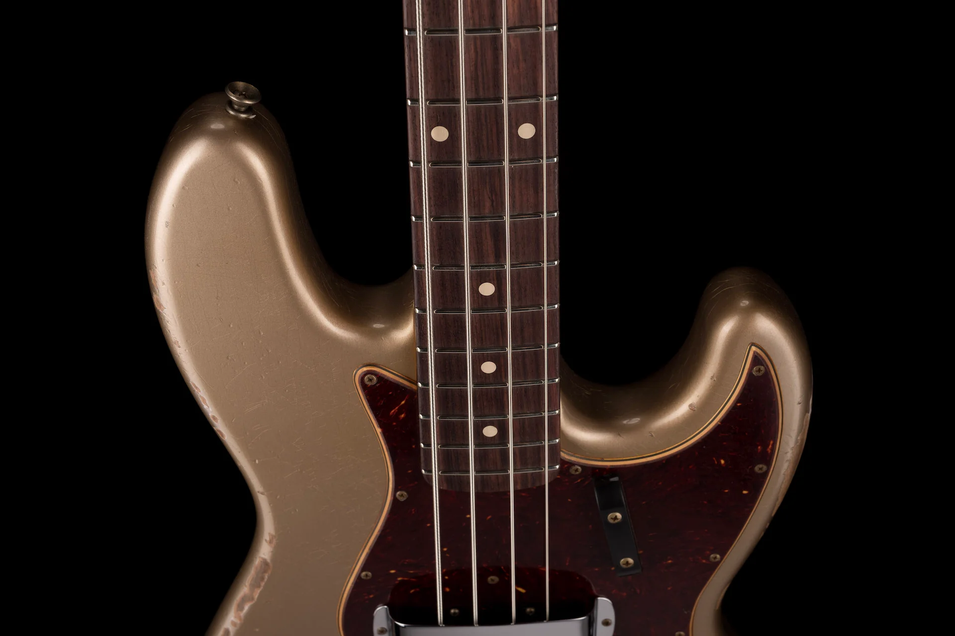 Fender Custom Shop 1961 Jazz Bass Heavy Relic Aged Shoreline Gold - Image 3