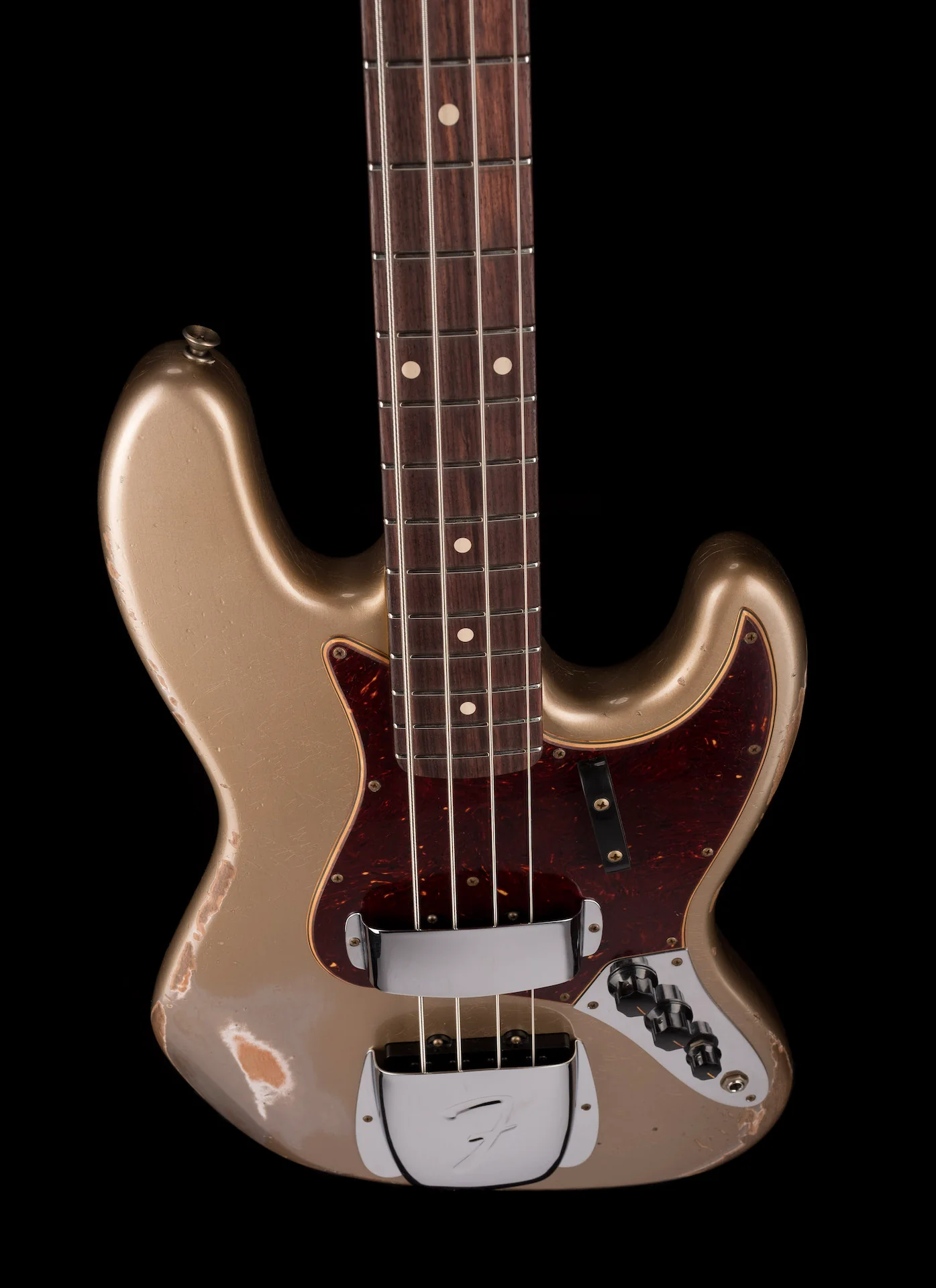 Fender Custom Shop 1961 Jazz Bass Heavy Relic Aged Shoreline Gold - Image 4
