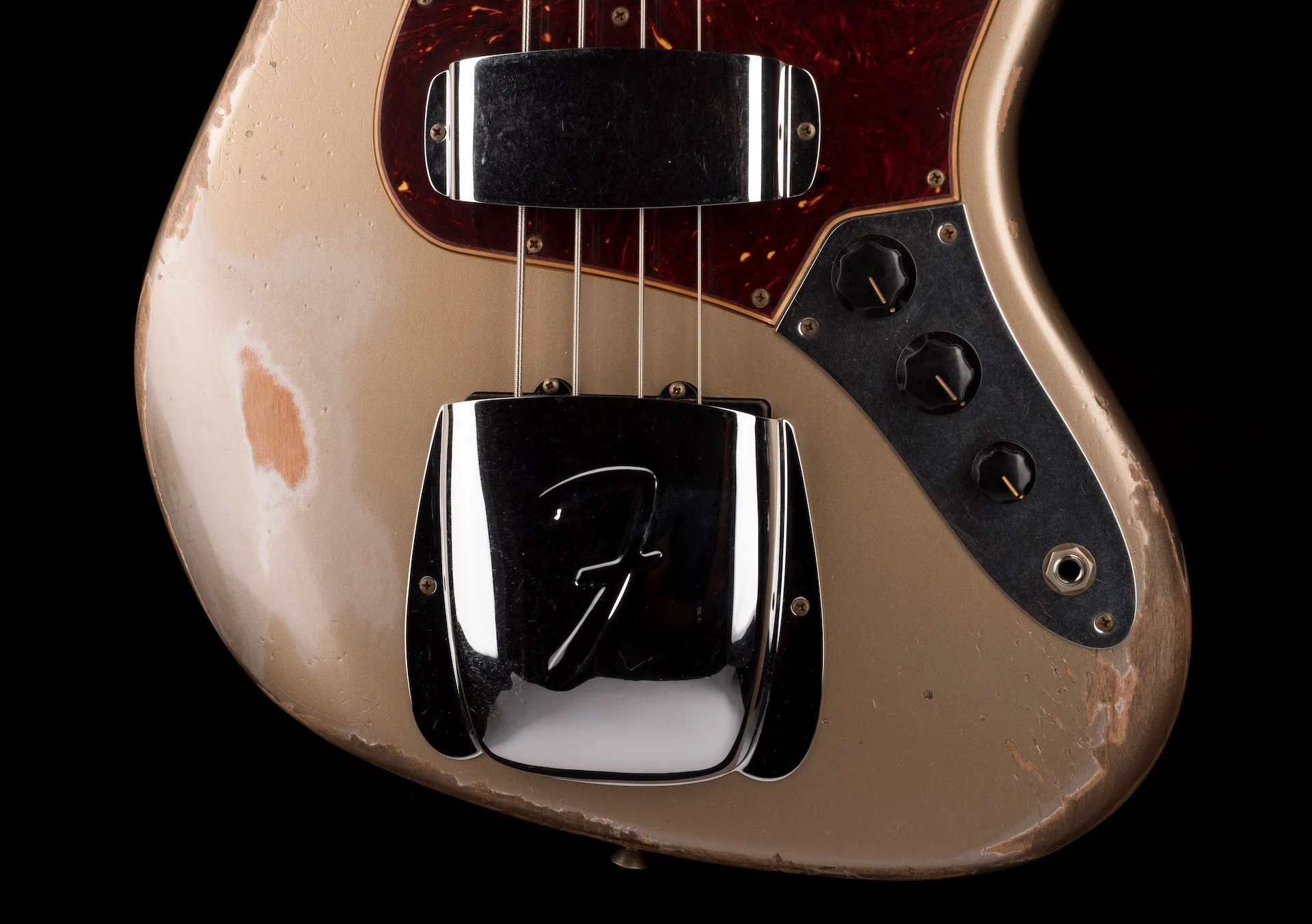 Fender Custom Shop 1961 Jazz Bass Heavy Relic Aged Shoreline Gold - Image 5