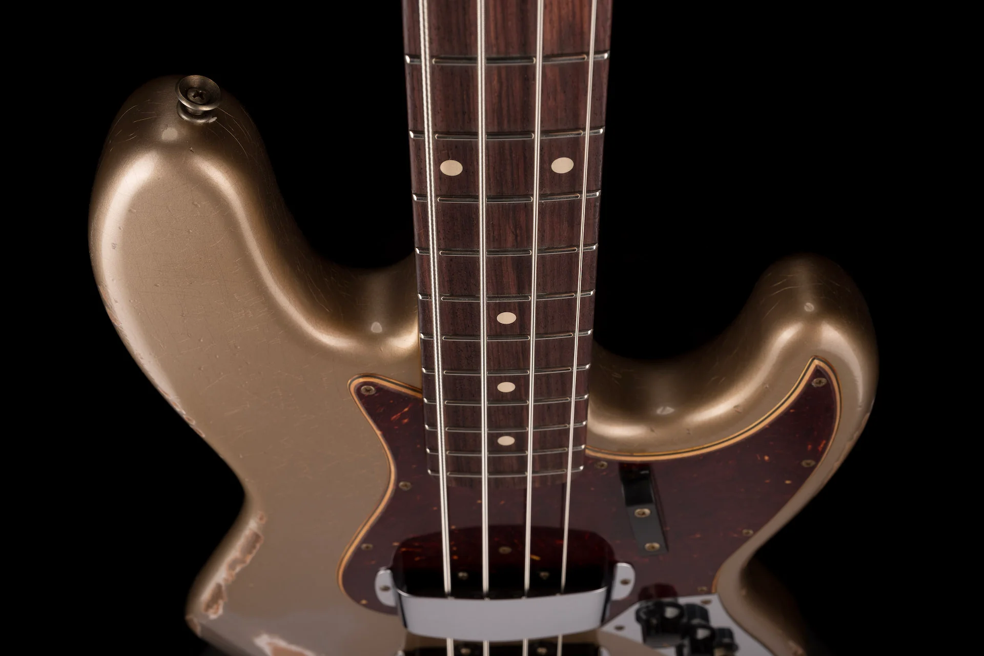Fender Custom Shop 1961 Jazz Bass Heavy Relic Aged Shoreline Gold - Image 9