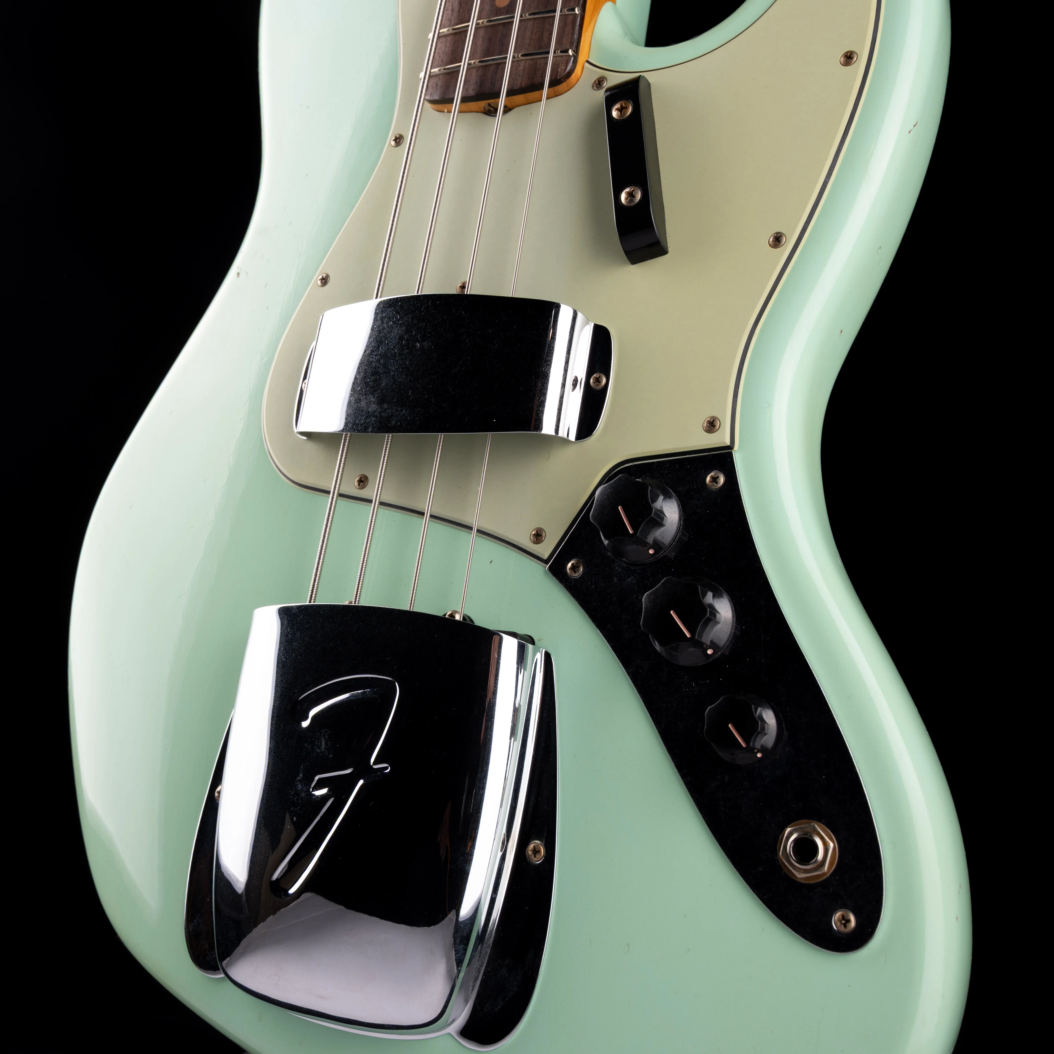 Fender Custom Shop 1962 Jazz Bass Journeyman Relic Aged Surf Green - Image 5