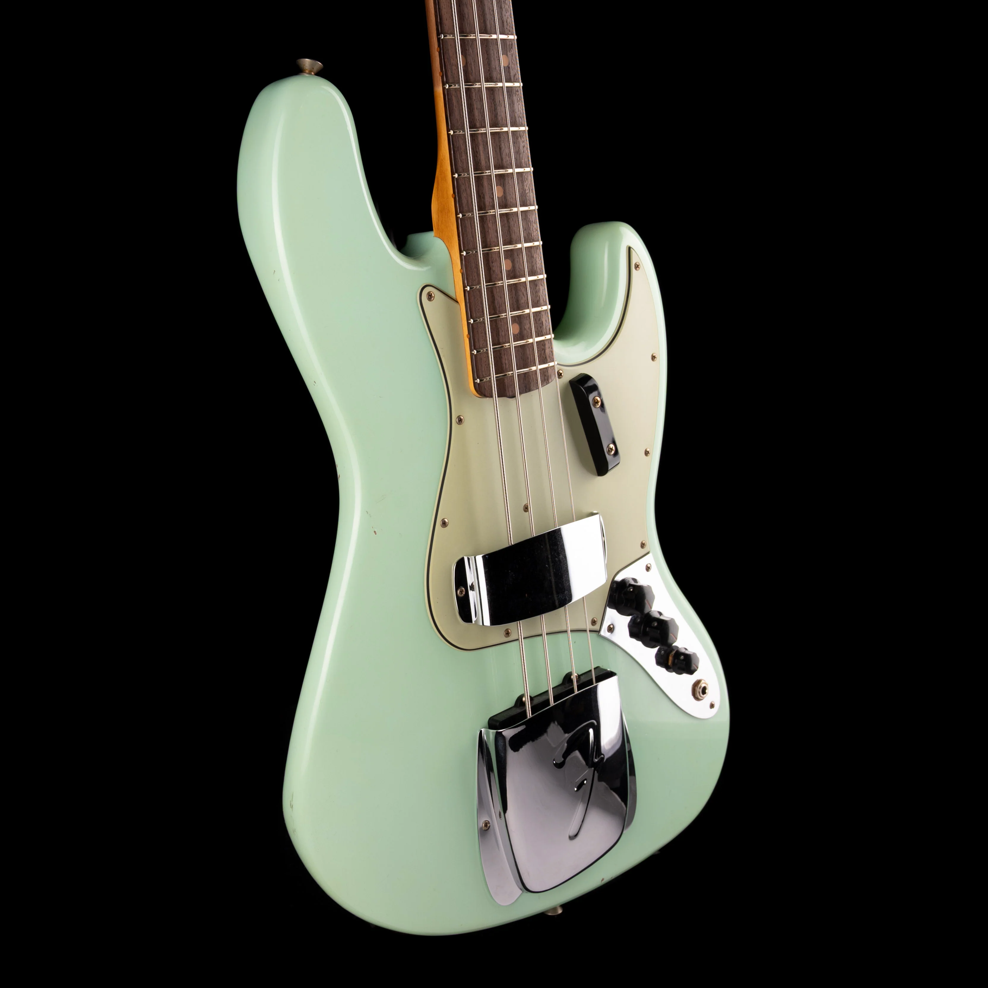 Fender Custom Shop 1962 Jazz Bass Journeyman Relic Aged Surf Green - Image 6