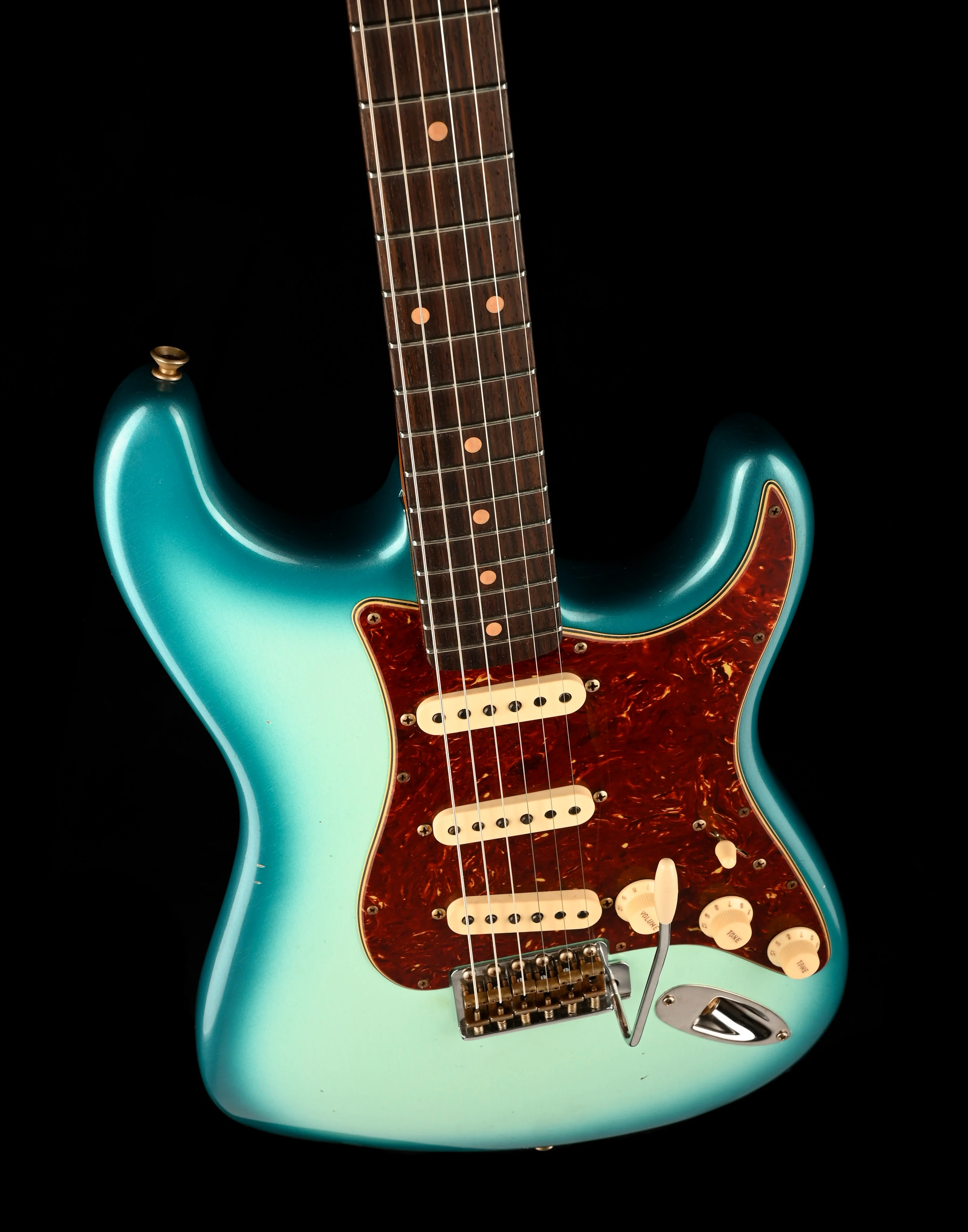 Fender Custom Shop 1962 Stratocaster Journeyman Relic Surf Blue Burst - Image 4