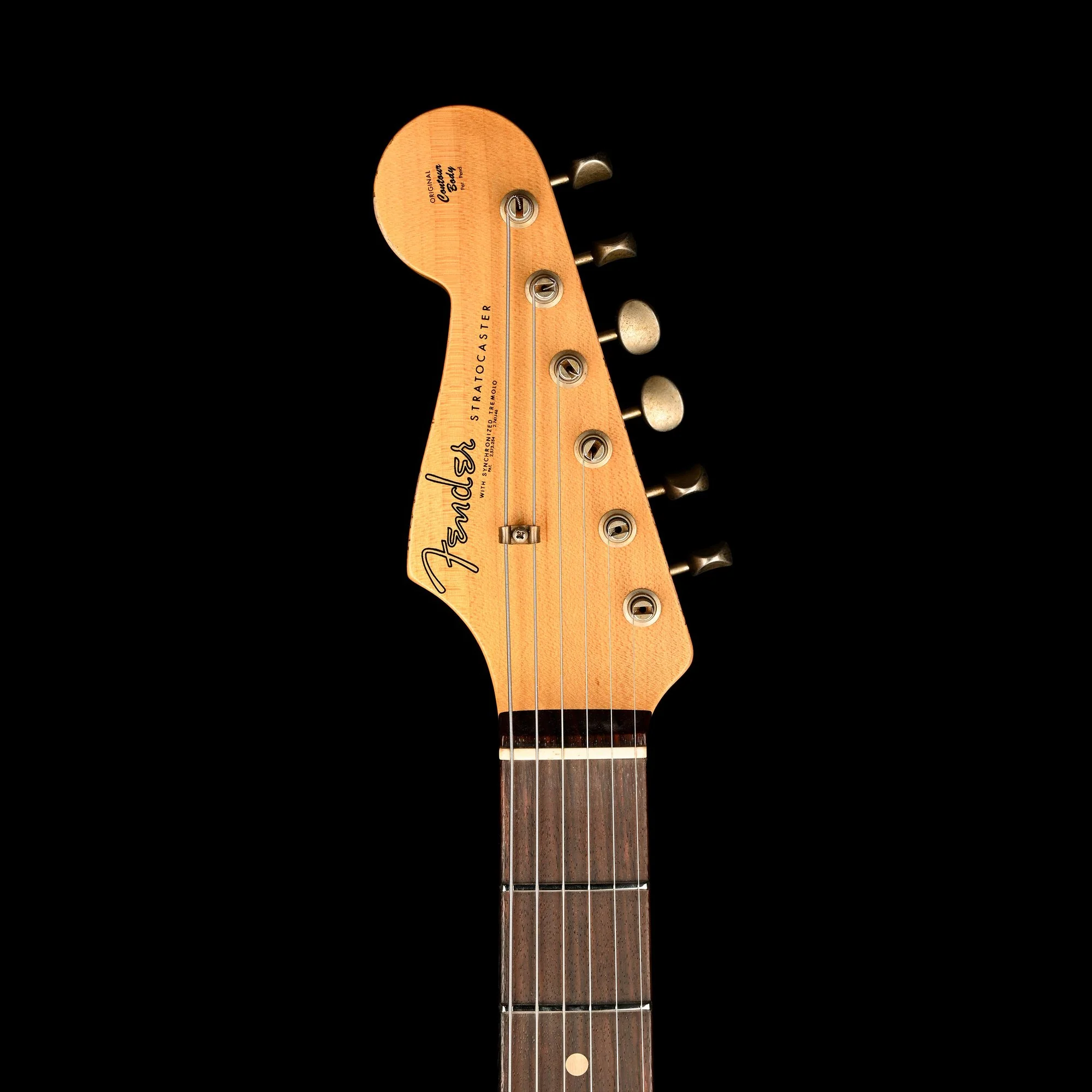 Fender Custom Shop 1962 Stratocaster Reverse Headstock Relic Charcoal Frost Metallic With Case - Image 16