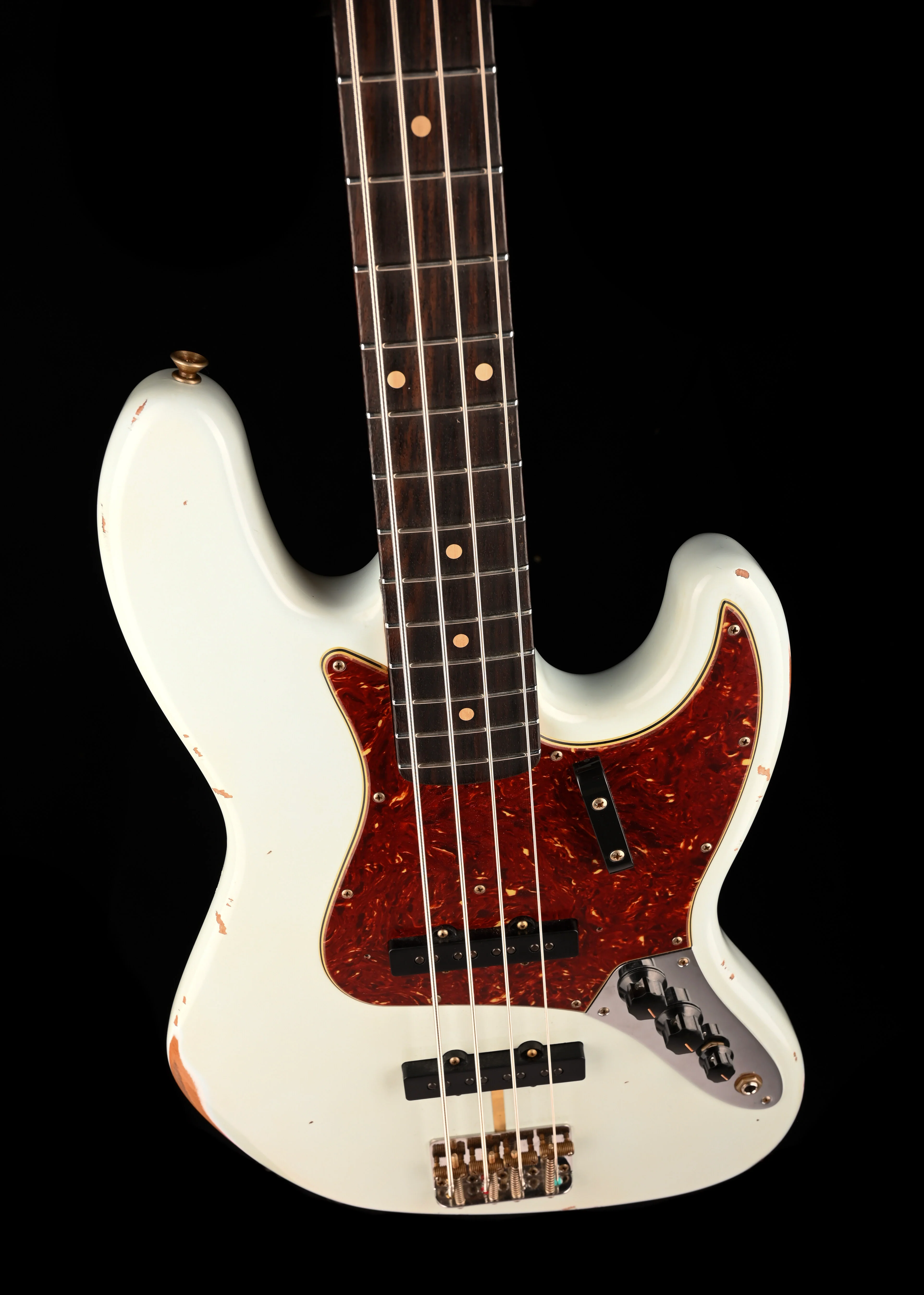 Fender Custom Shop 1963 Jazz Bass Relic Faded Aged Sonic Blue - Image 4