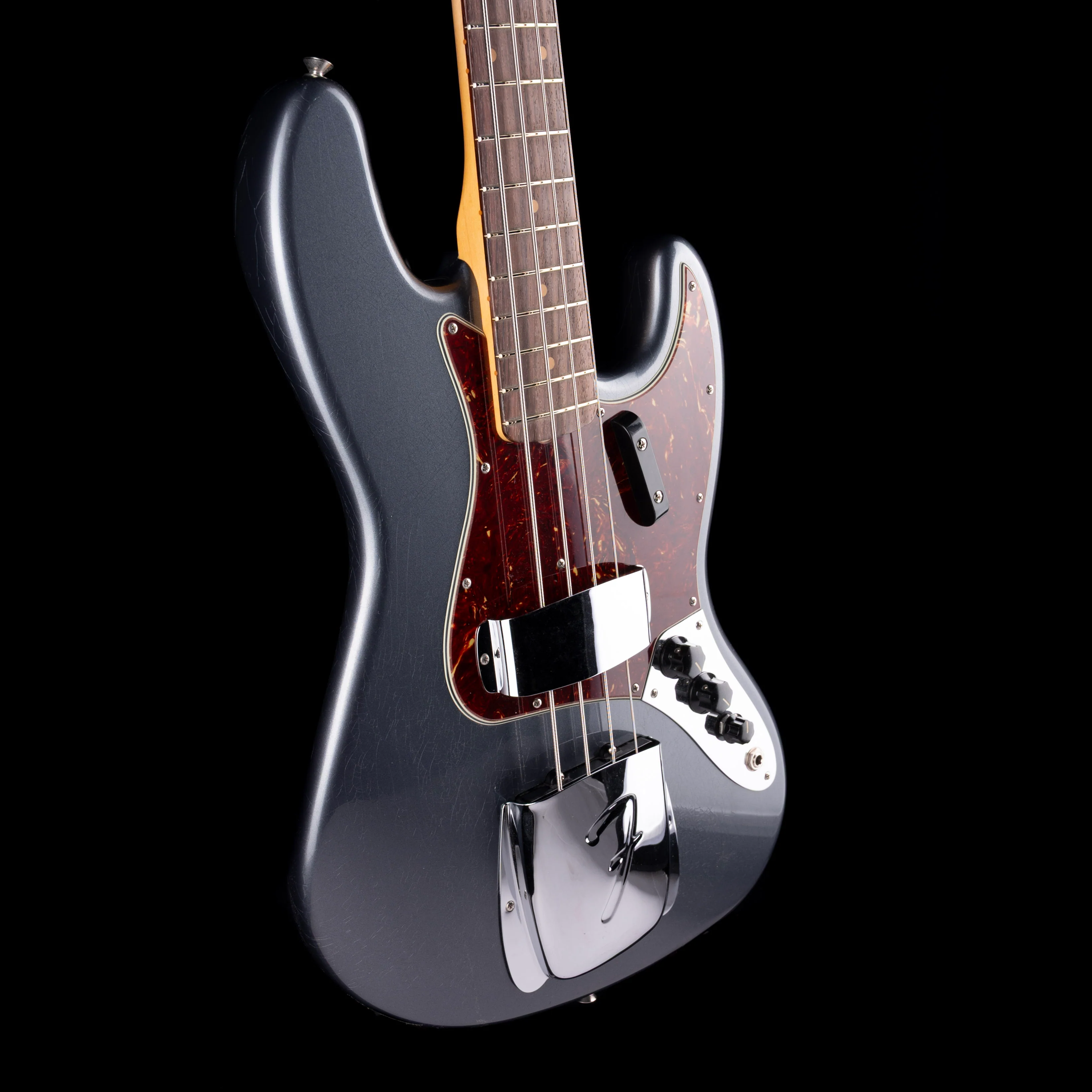 Fender Custom Shop 1964 Jazz Bass Closet Classic Charcoal Frost Metallic With Case - Image 6
