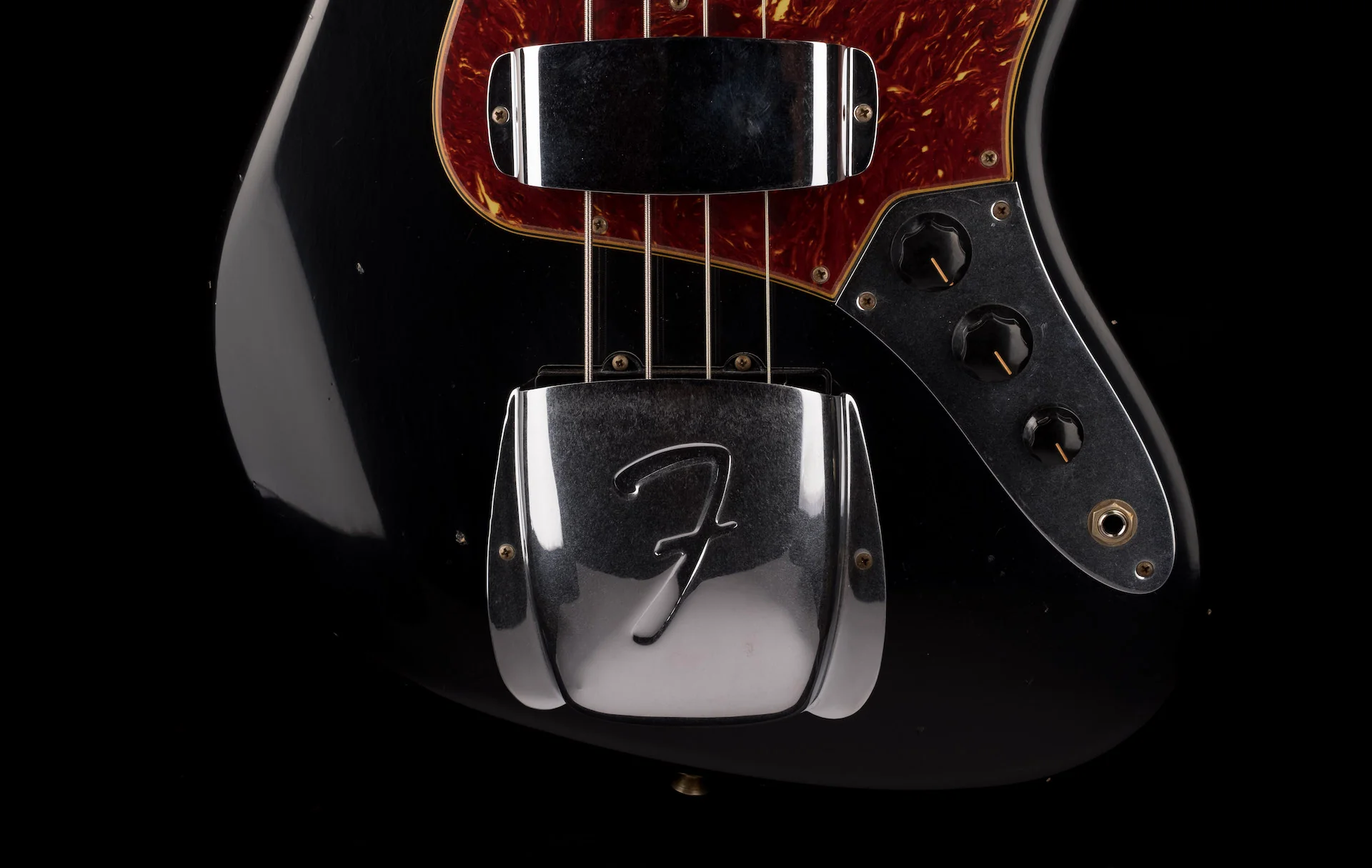 Fender Custom Shop 1968 Jazz Bass Journeyman Relic Aged Black With Case - Image 5