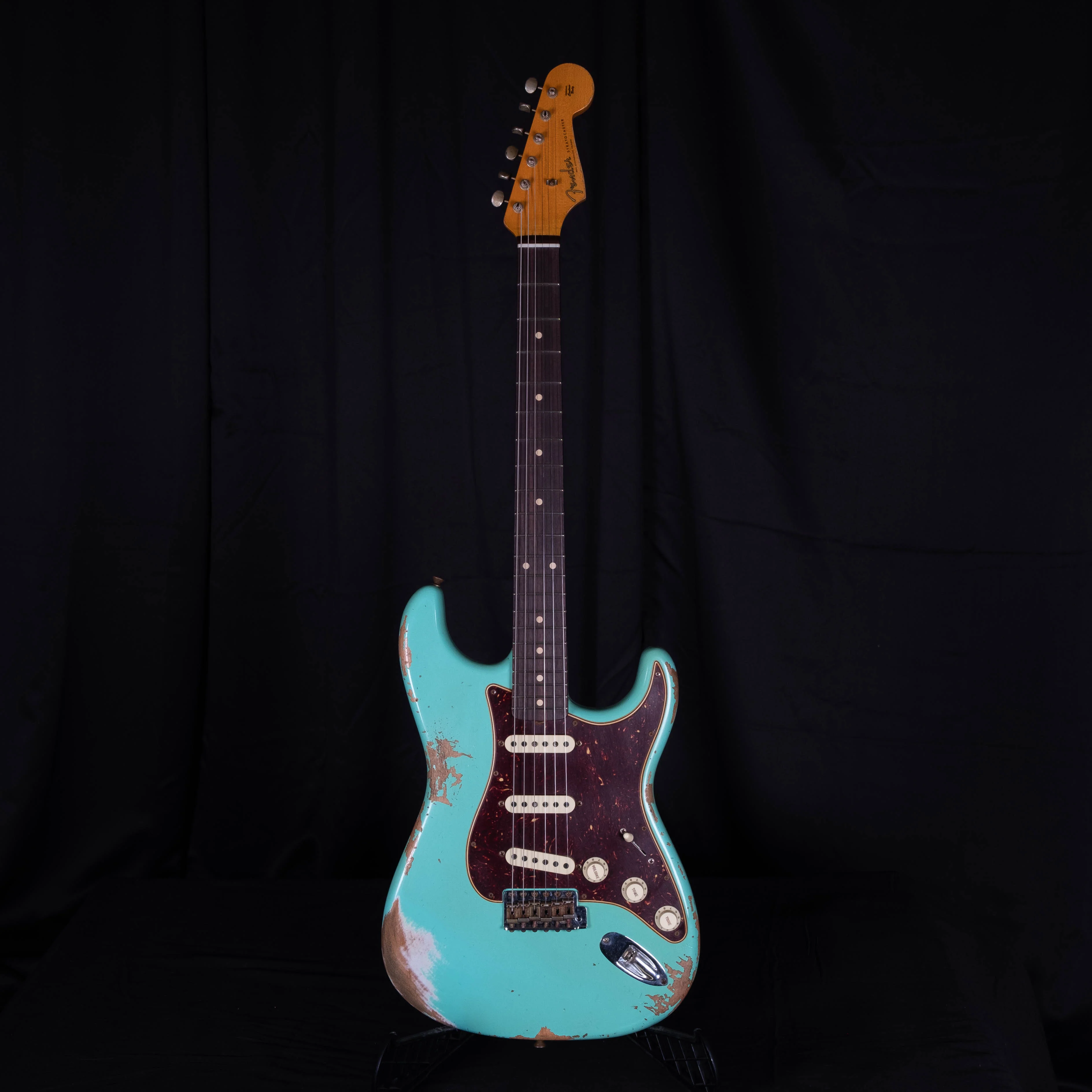 Fender Custom Shop '60 Stratocaster Heavy Relic Rosewood Board Faded Aged Foam Green - Image 2