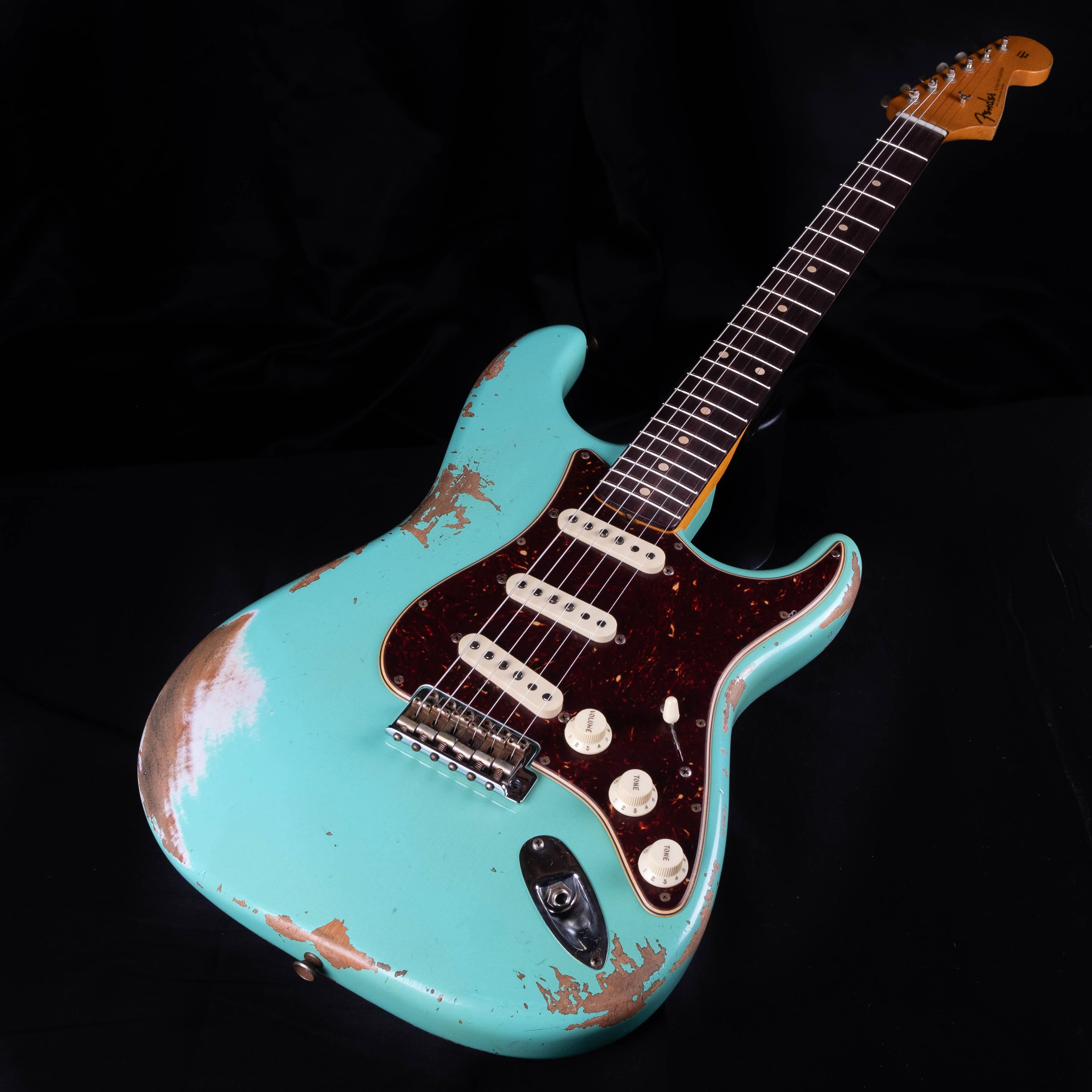 Fender Custom Shop '60 Stratocaster Heavy Relic Rosewood Board Faded Aged Foam Green - Image 3