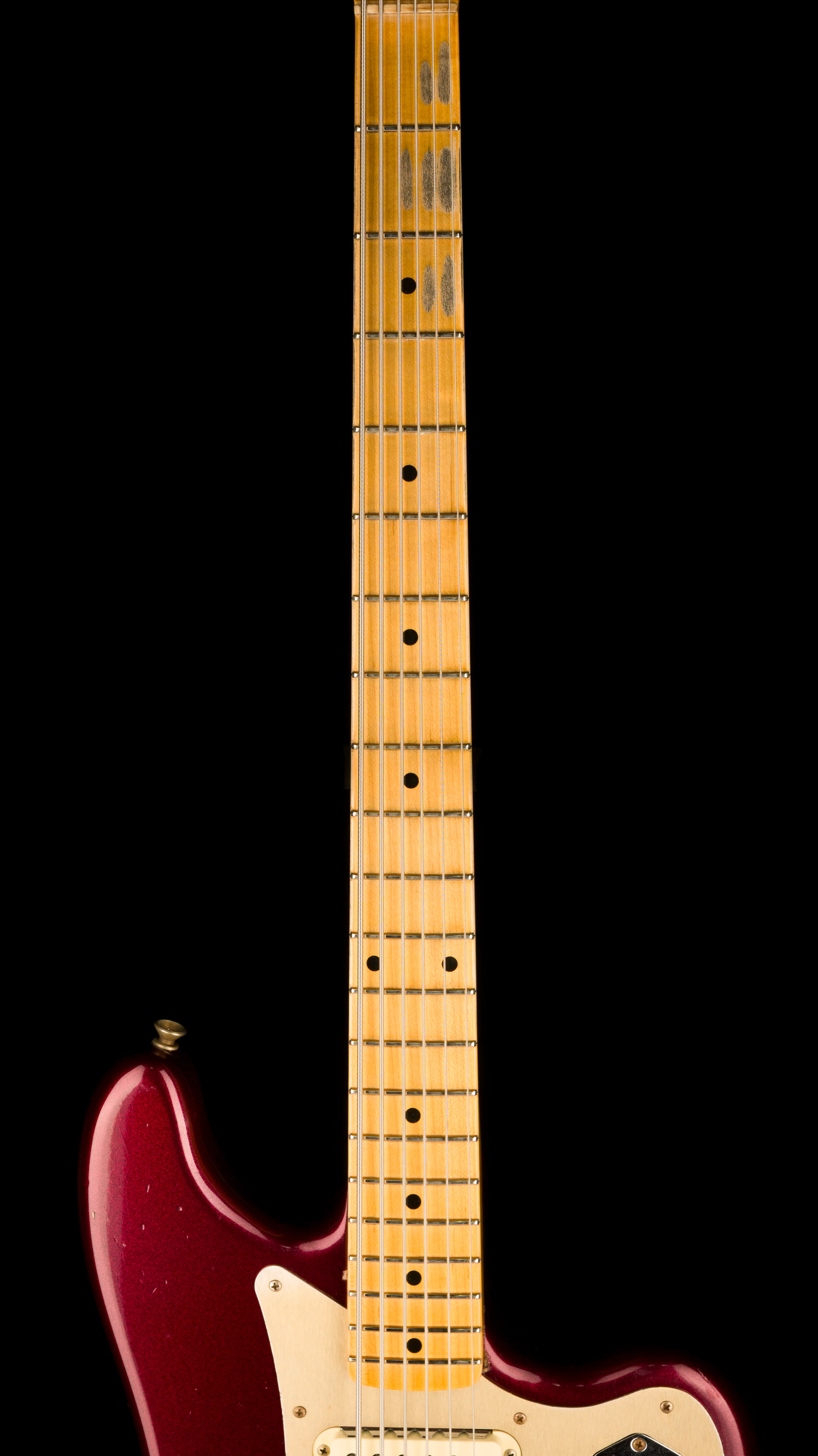 Fender Custom Shop 60's Bass VI Maple Journeyman Relic Oxblood - Image 11