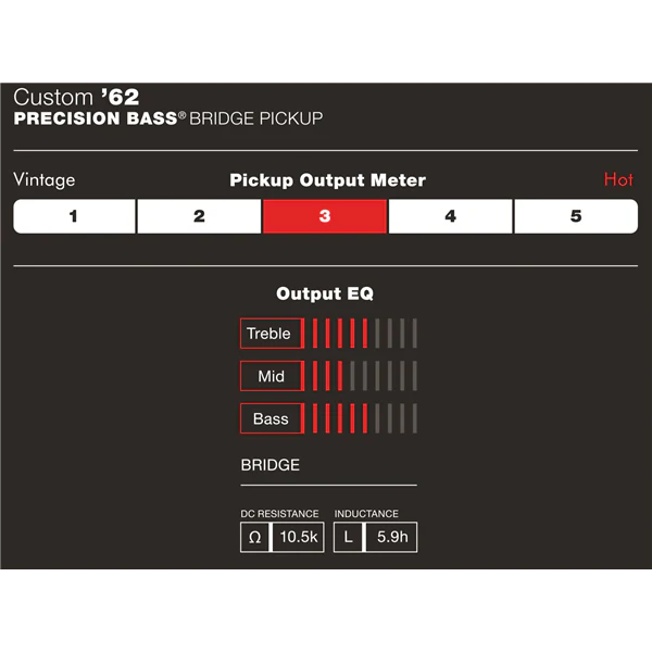 Fender Custom Shop '62 Precision Bass Pickup Black - Image 3