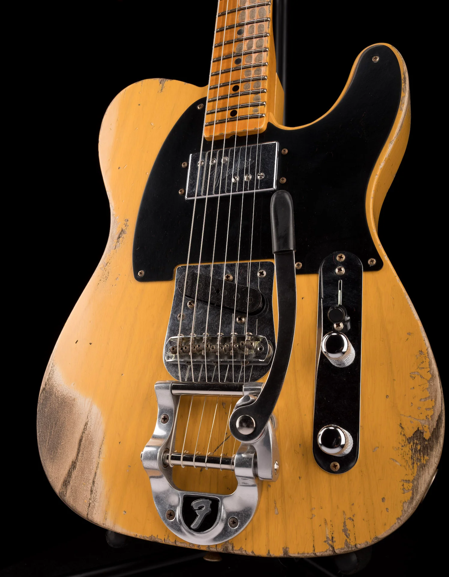 Fender Custom Shop Cunife Blackguard Telecaster W/ Bigsby Heavy Relic Aged Butterscotch Blonde - Image 10