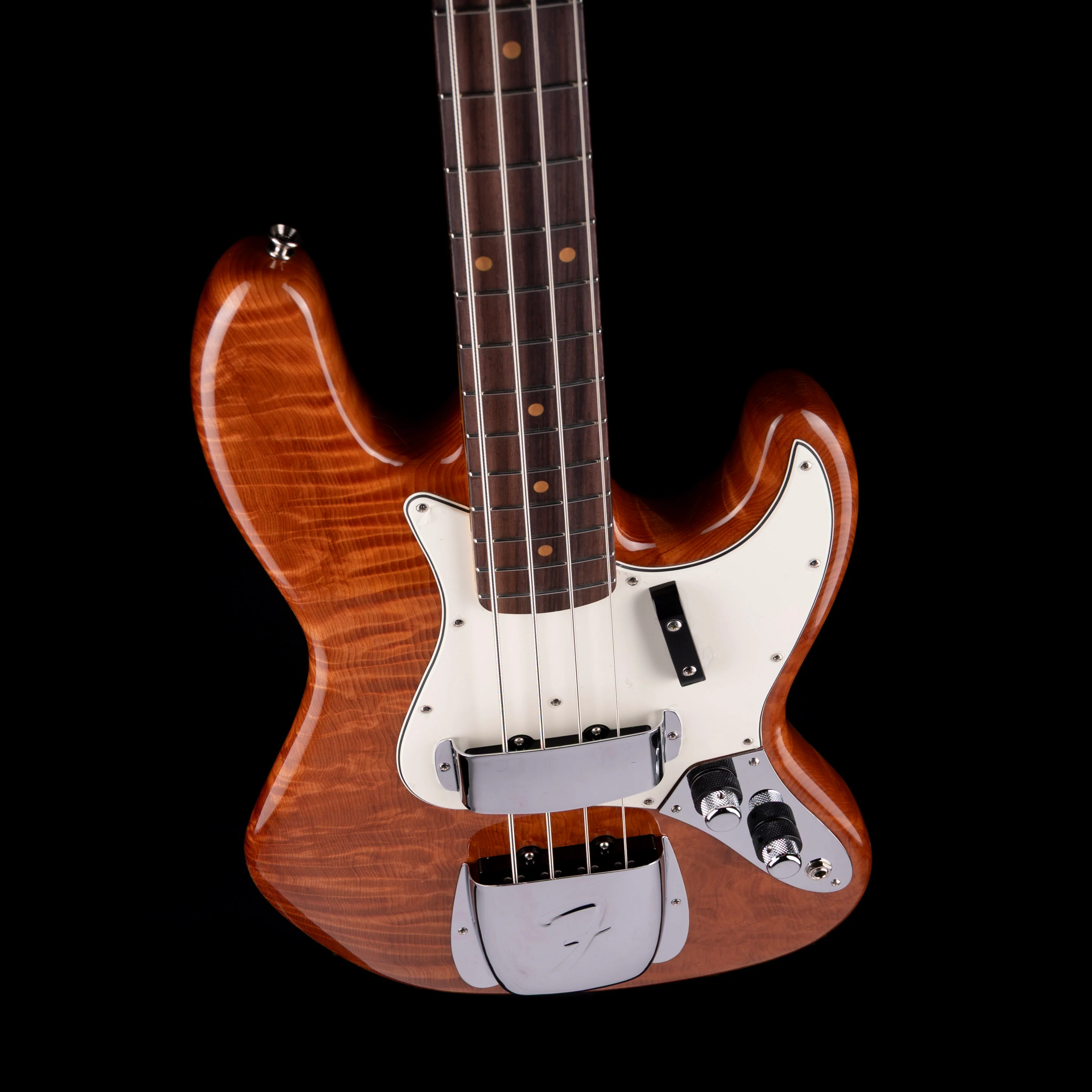 Fender Custom Shop Exotic 1960 Jazz Bass Redwood NOS Natural With Case - Image 3