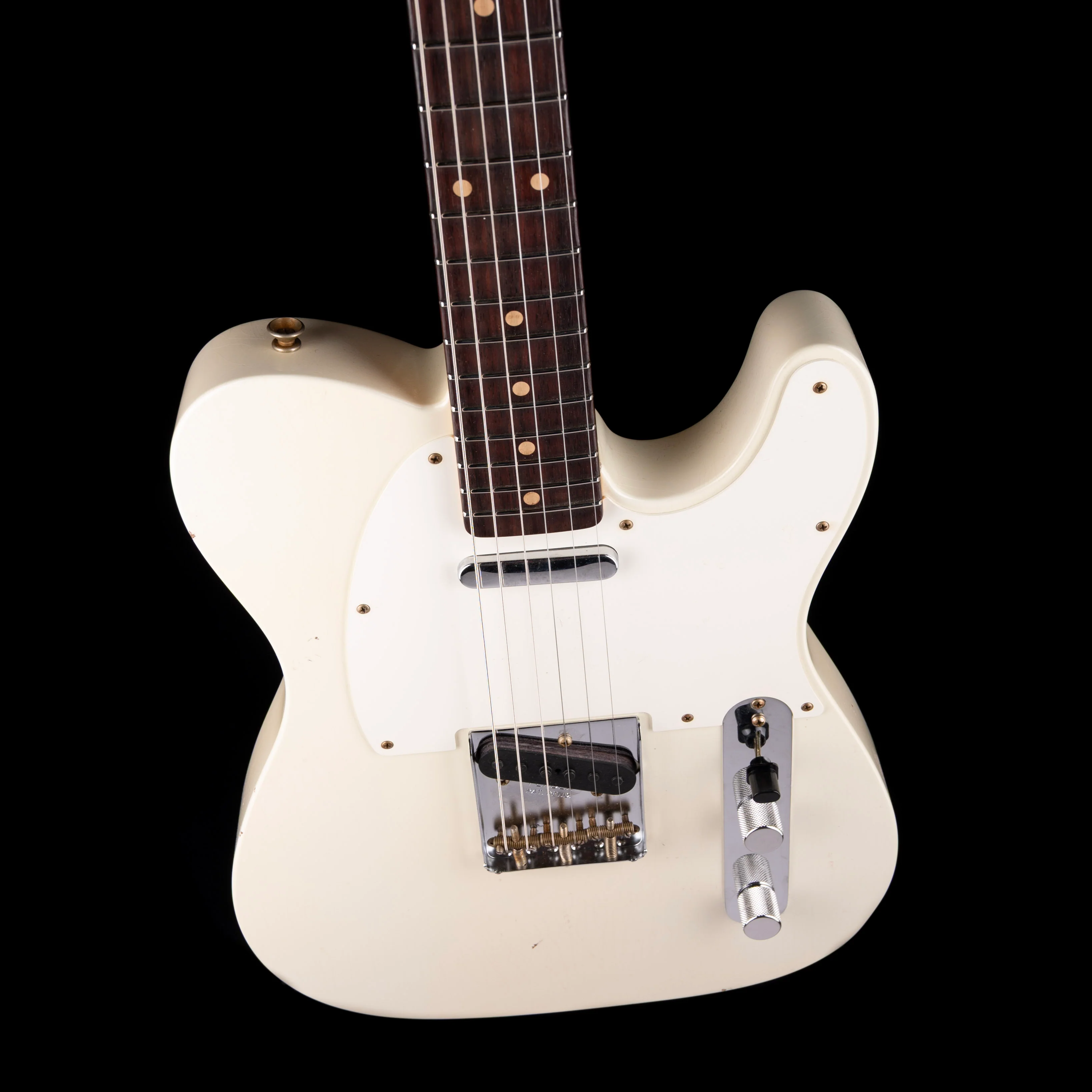 Fender Custom Shop 1959 Telecaster Journeyman Relic Aged Olympic White - Image 3