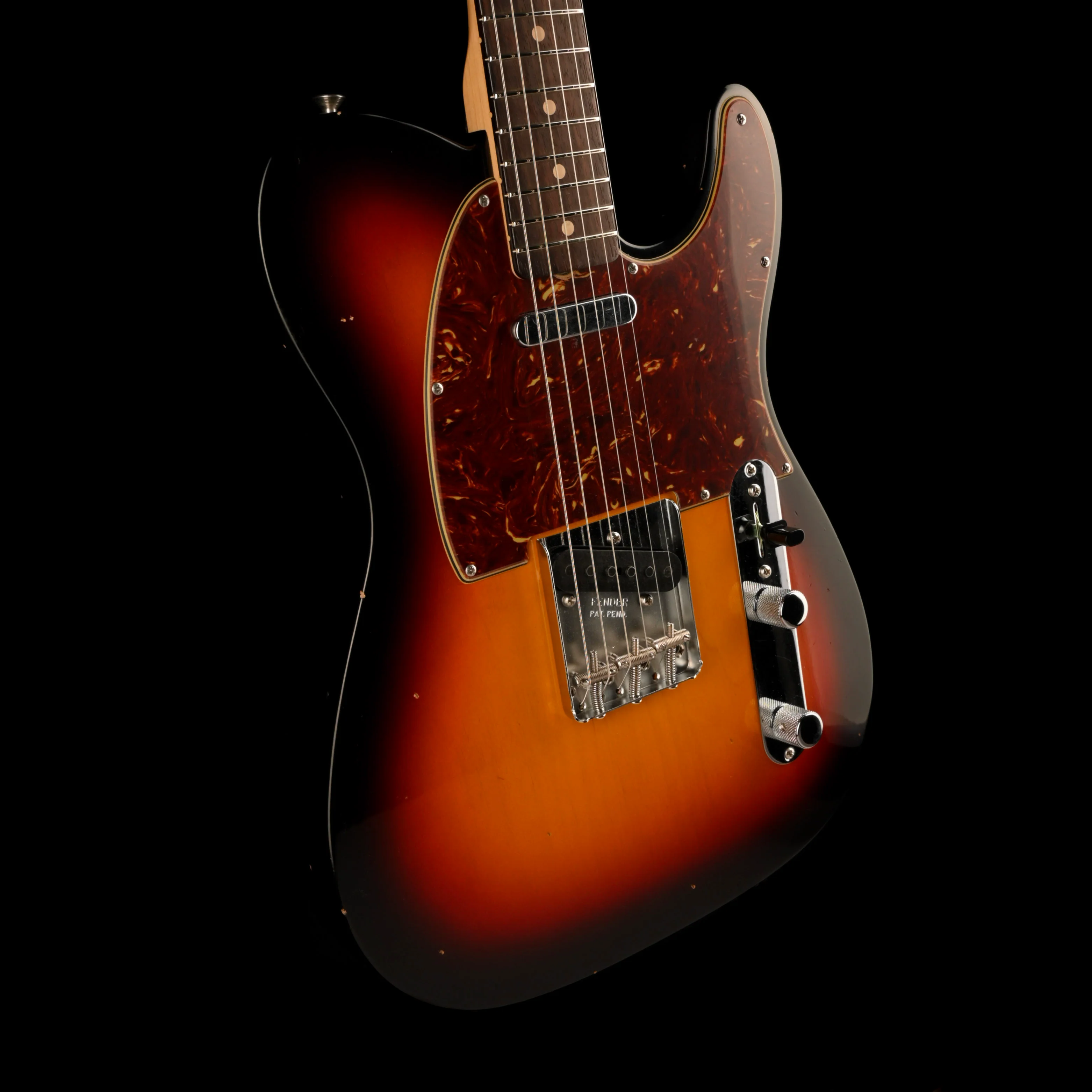 Fender Custom Shop Limited Edition 1963 Telecaster Journeyman Relic Aged 3-Tone Sunburst With Case - Image 6