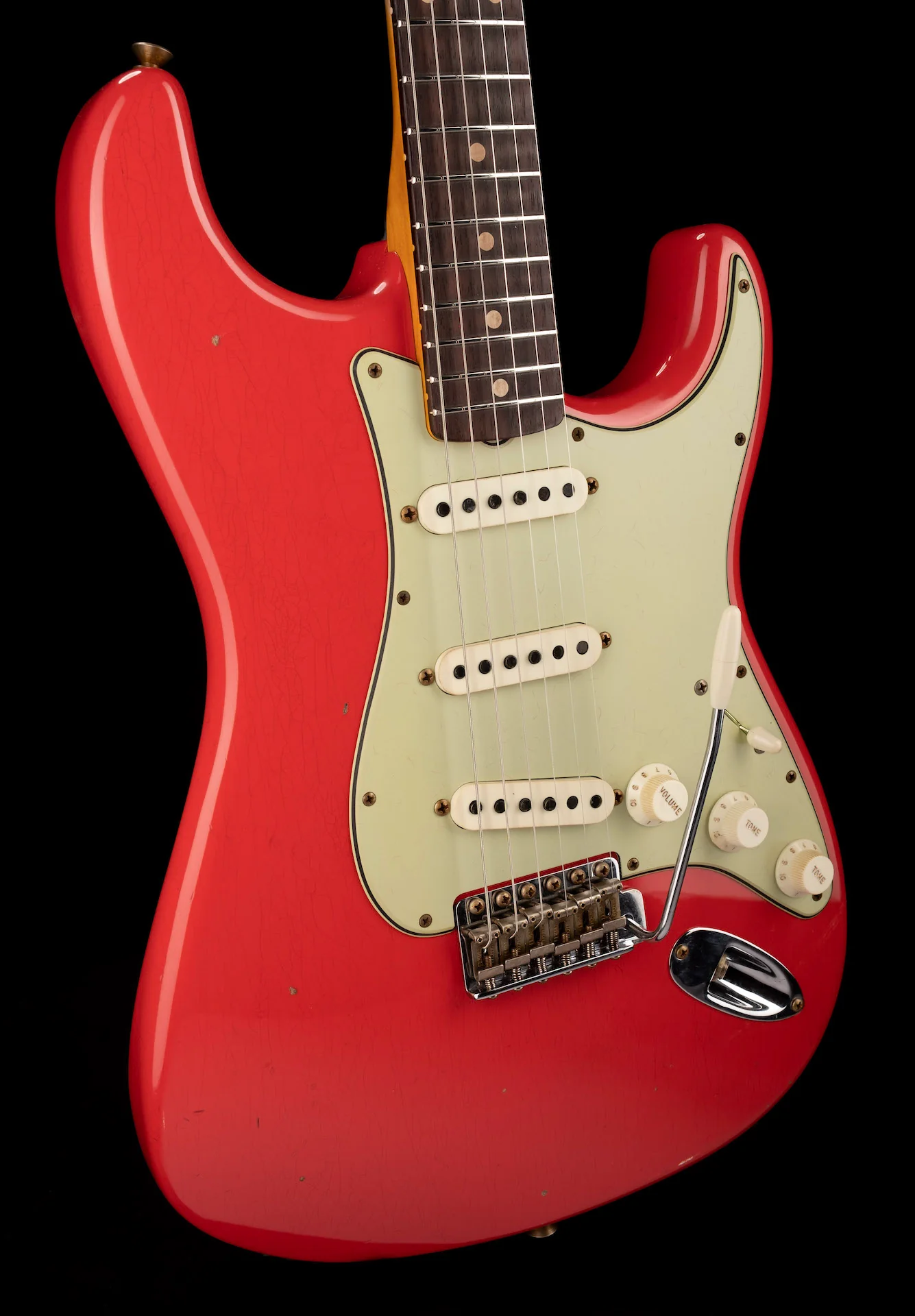 Fender Custom Shop Limited Edition '62/'63 Stratocaster Journeyman Relic Aged Fiesta Red - Image 11