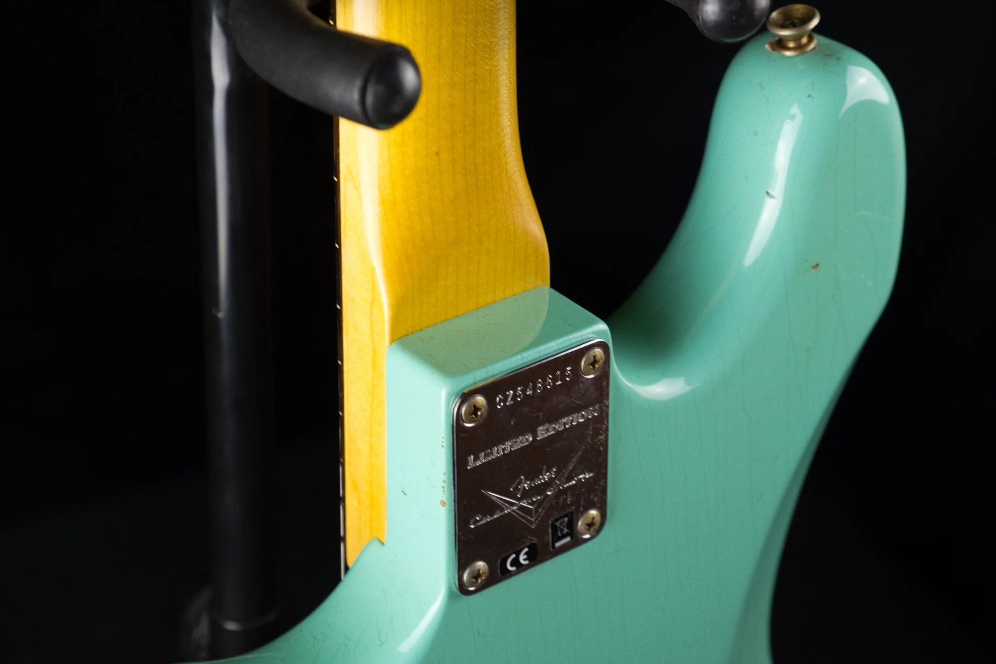 Fender Custom Shop Limited Edition Bass VI Journeyman Relic Faded Aged Seafoam Green With Case - Image 11