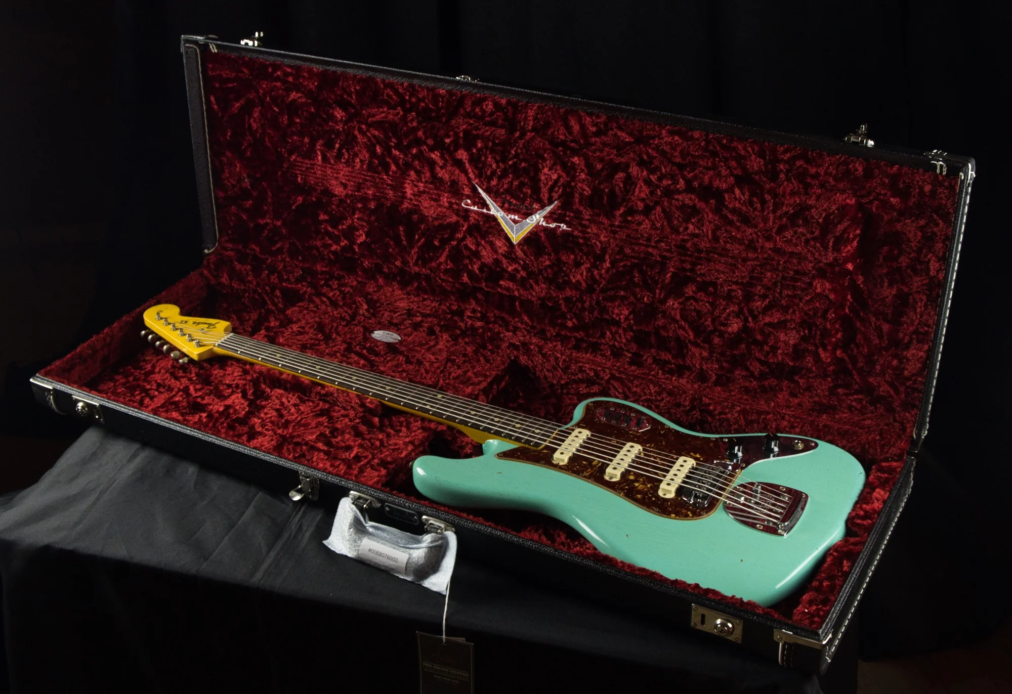 Fender Custom Shop Limited Edition Bass VI Journeyman Relic Faded Aged Seafoam Green With Case - Image 16