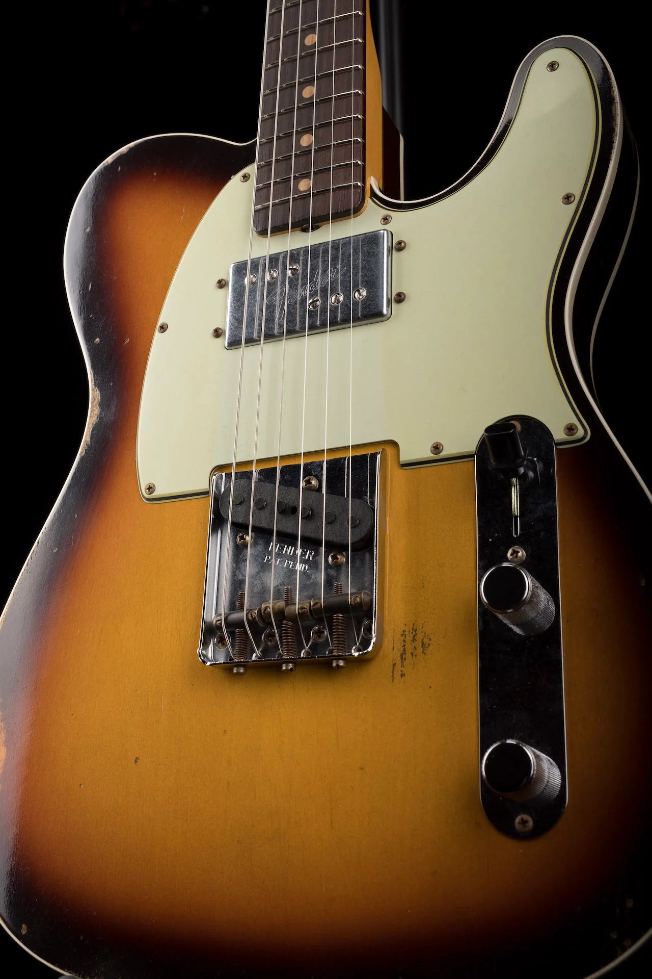 Fender Custom Shop Limited Edition CuNiFe Telecaster Custom Relic Faded Aged Chocolate 3-Tone Sunburst - Image 10