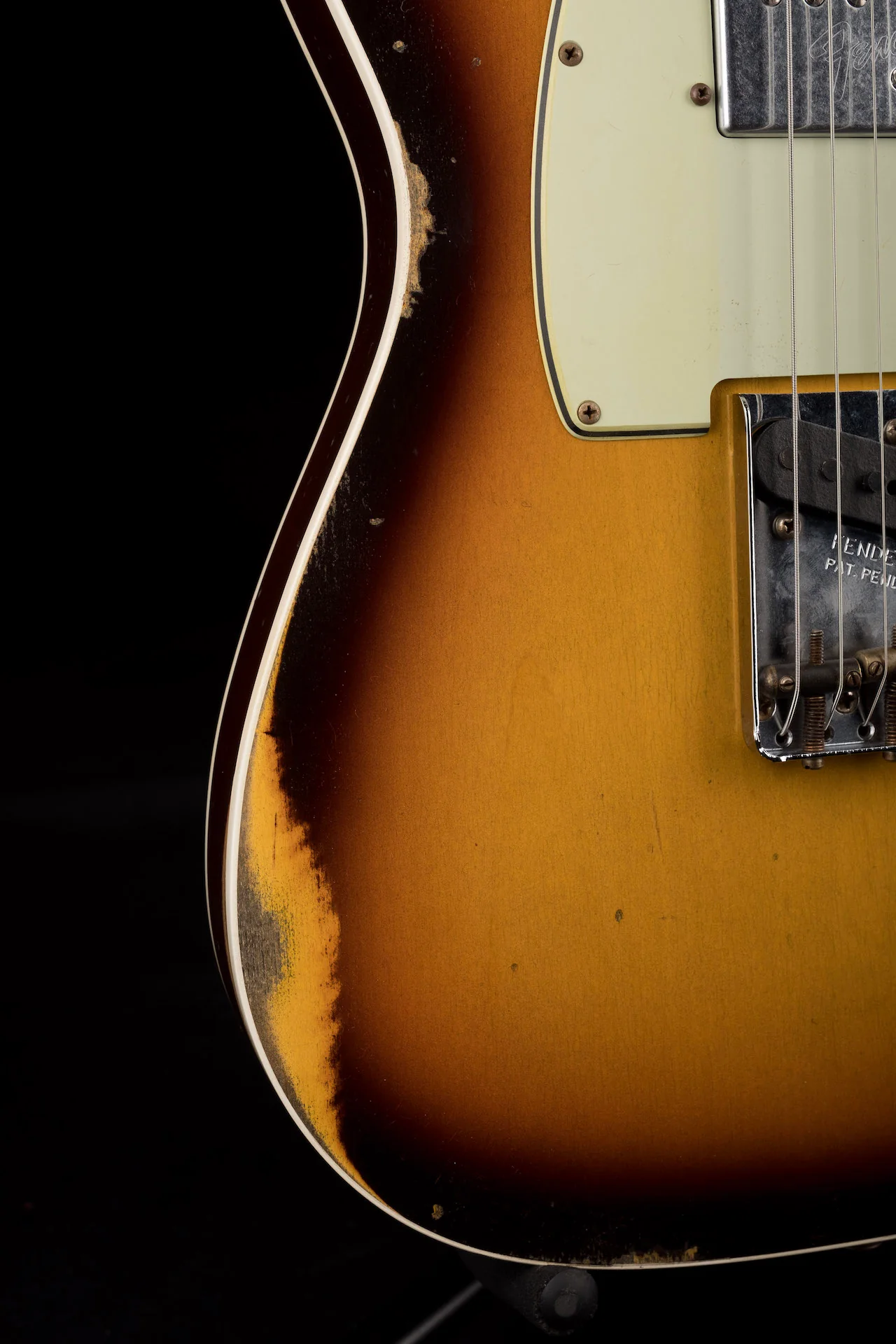 Fender Custom Shop Limited Edition CuNiFe Telecaster Custom Relic Faded Aged Chocolate 3-Tone Sunburst - Image 7