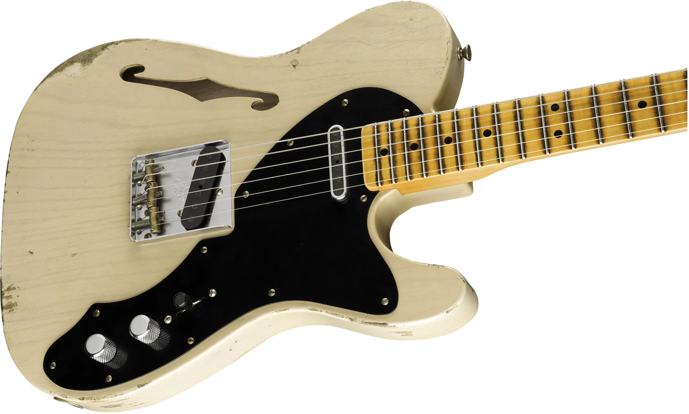 Fender Custom Shop Limited Edition Loaded Thinline Nocaster Relic Aged Dirty White Blonde With Case - Image 5
