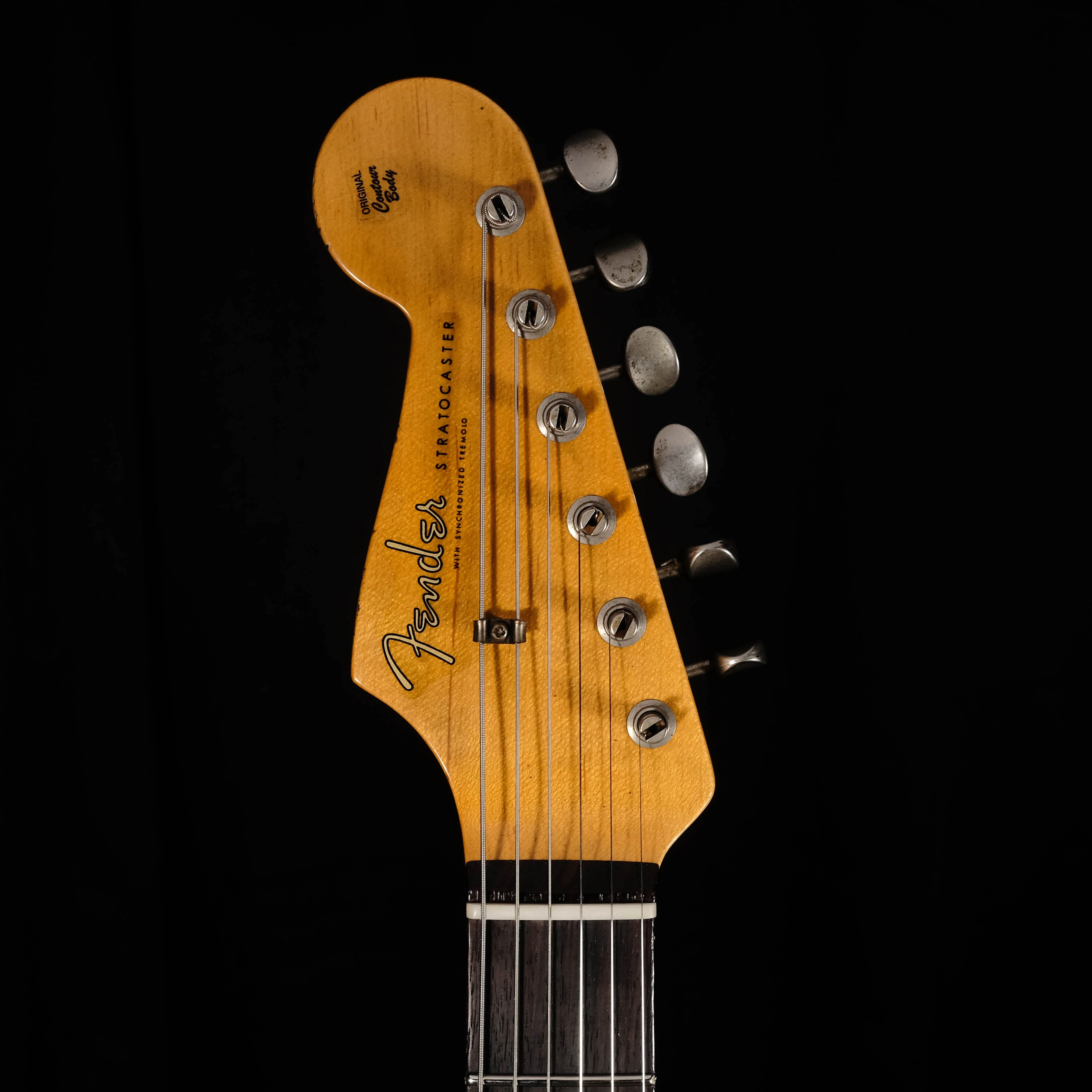 Fender Custom Shop Limited Edition Reverse Headstock '59 Stratocaster Relic Chocolate Sunburst With Case - Image 12