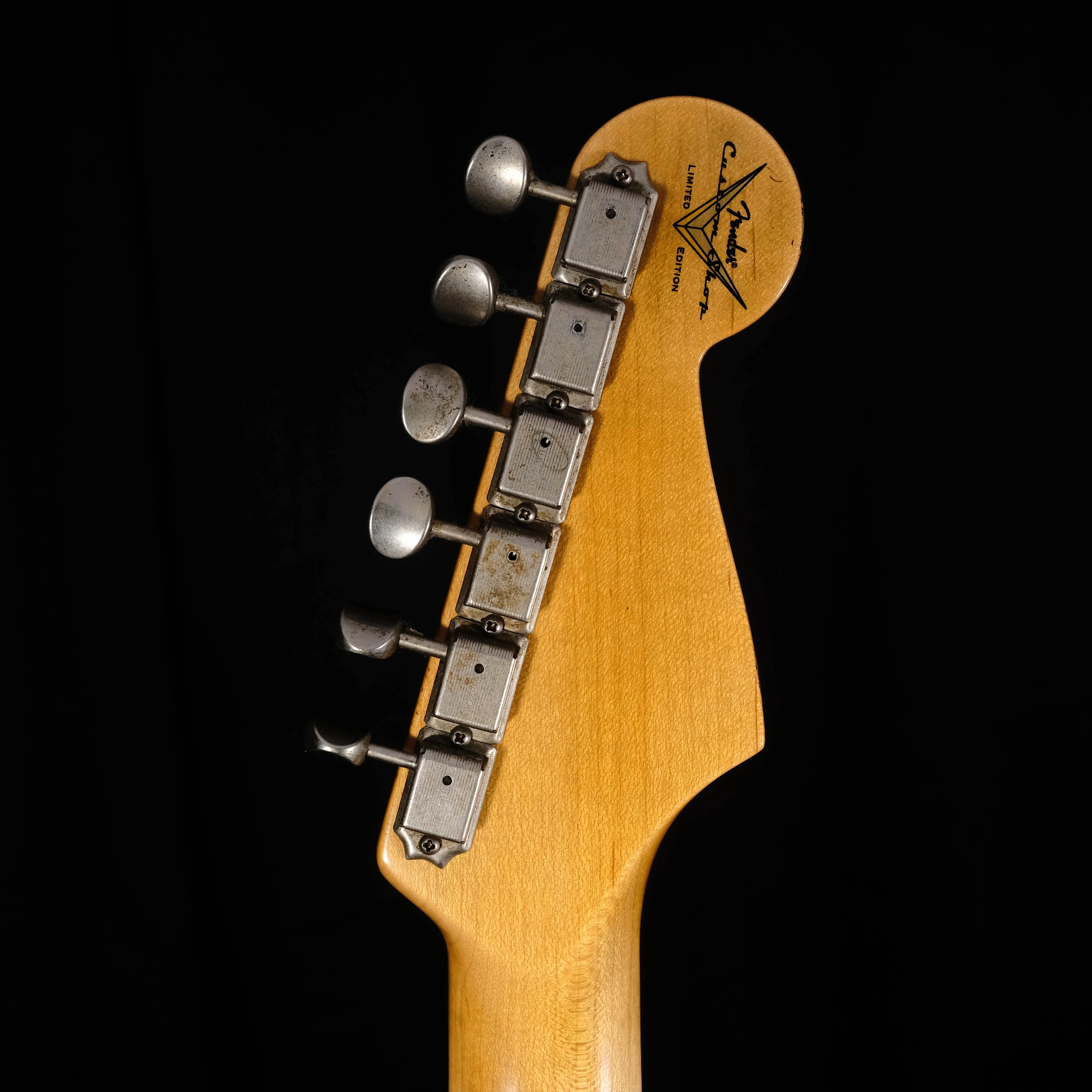 Fender Custom Shop Limited Edition Reverse Headstock '59 Stratocaster Relic Chocolate Sunburst With Case - Image 13