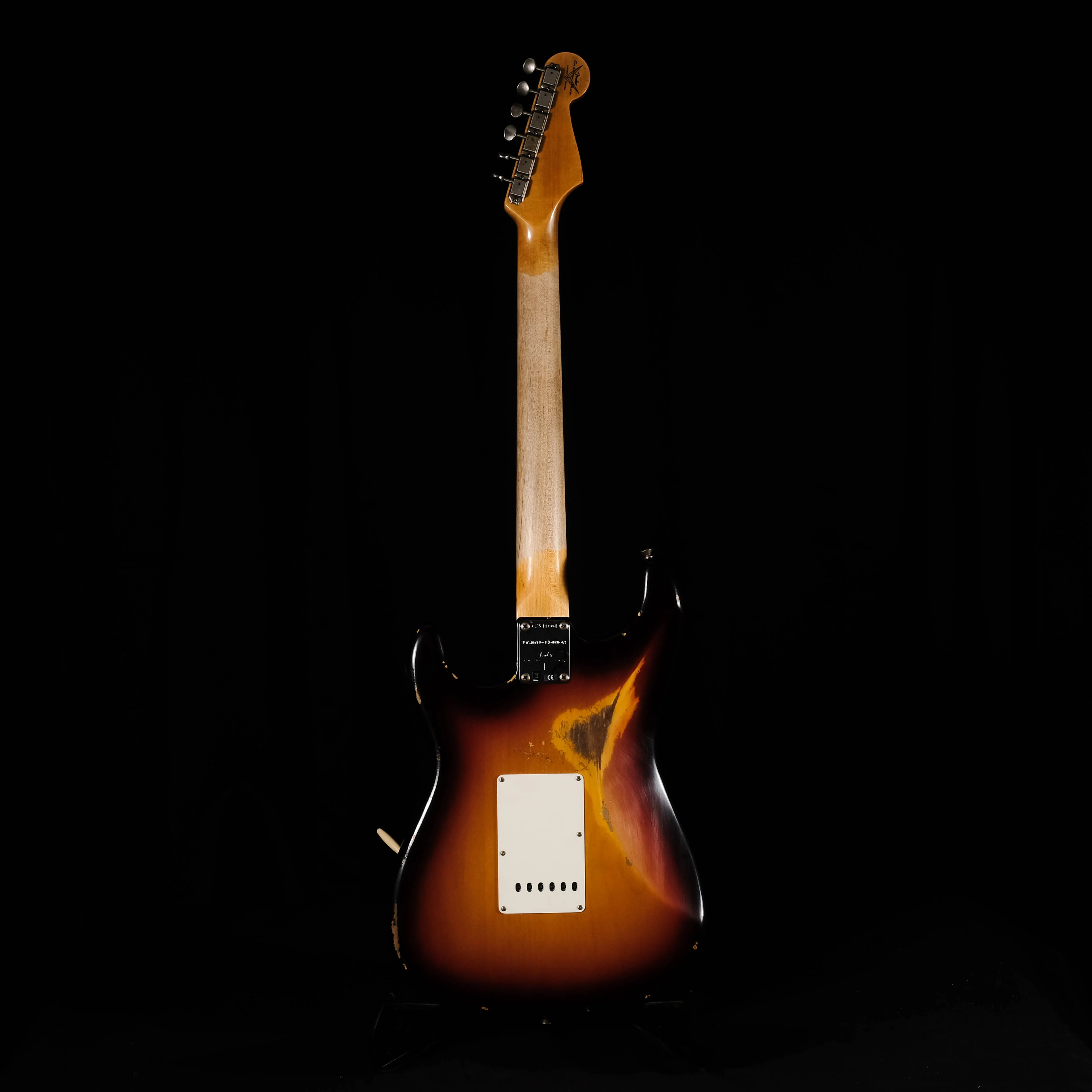 Fender Custom Shop Limited Edition Reverse Headstock '59 Stratocaster Relic Chocolate Sunburst With Case - Image 7