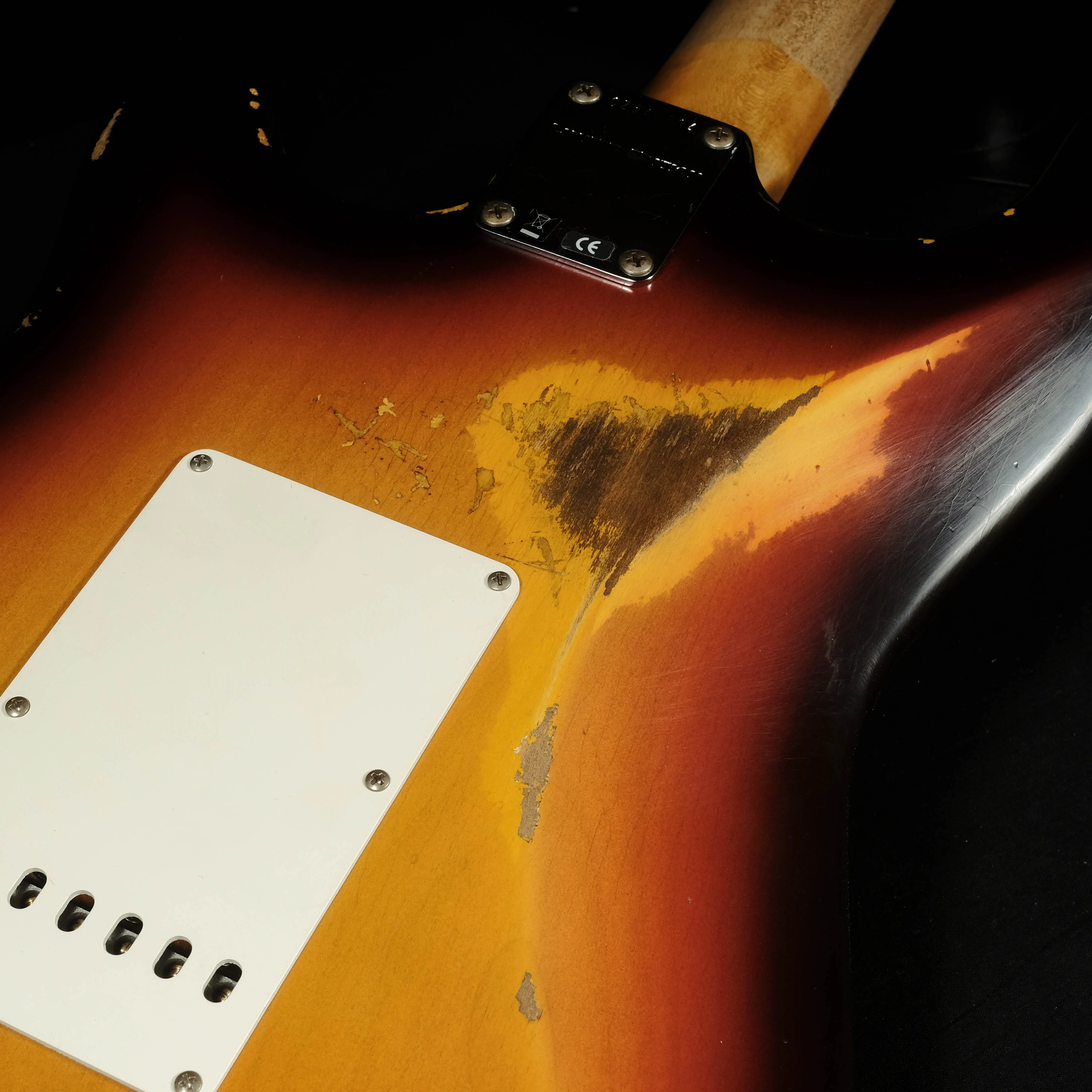 Fender Custom Shop Limited Edition Reverse Headstock '59 Stratocaster Relic Chocolate Sunburst With Case - Image 9