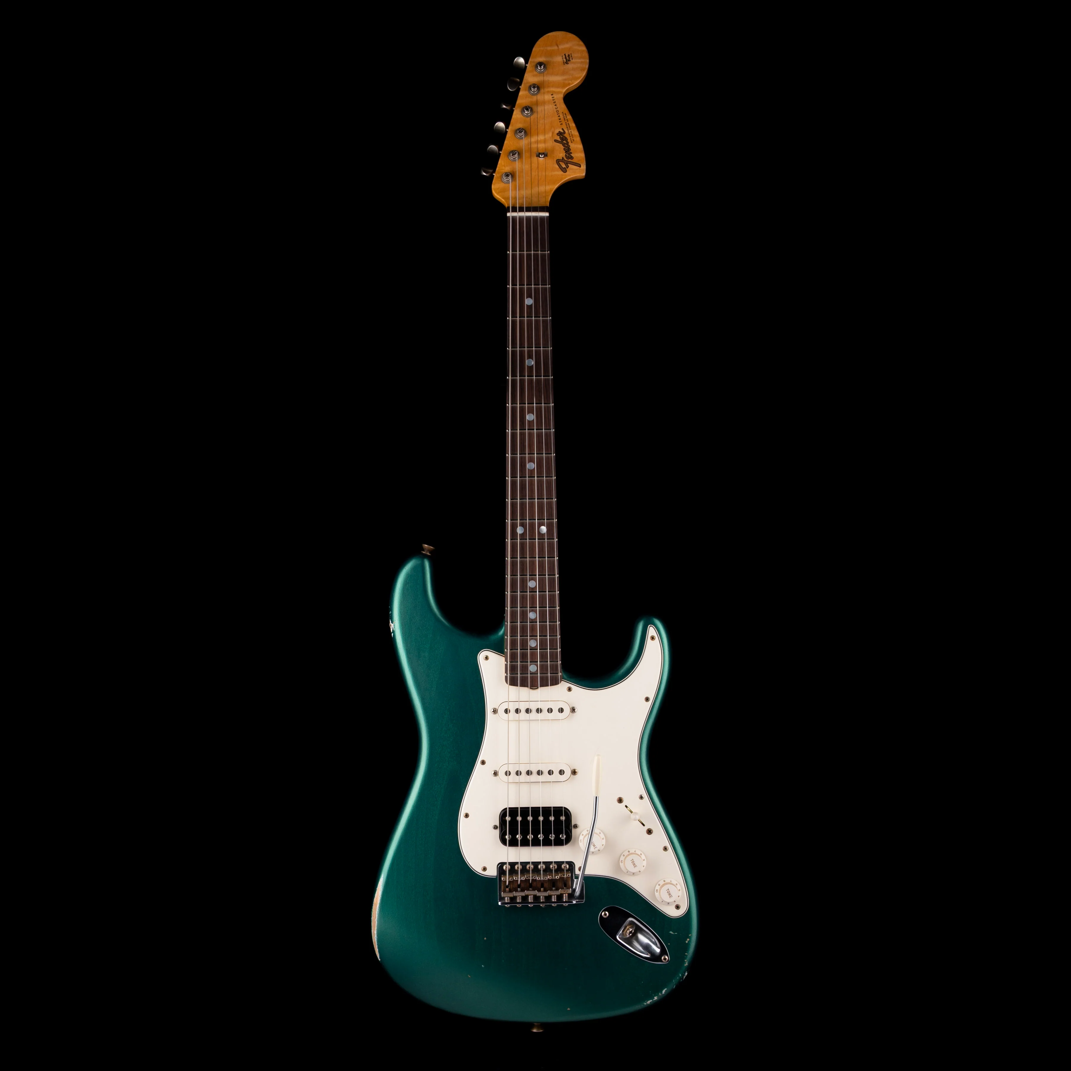 Fender Custom Shop Masterbuilt Andy Hicks 1967 Stratocaster HSS Journeyman Relic British Racing Green Guitar With Case - Image 2