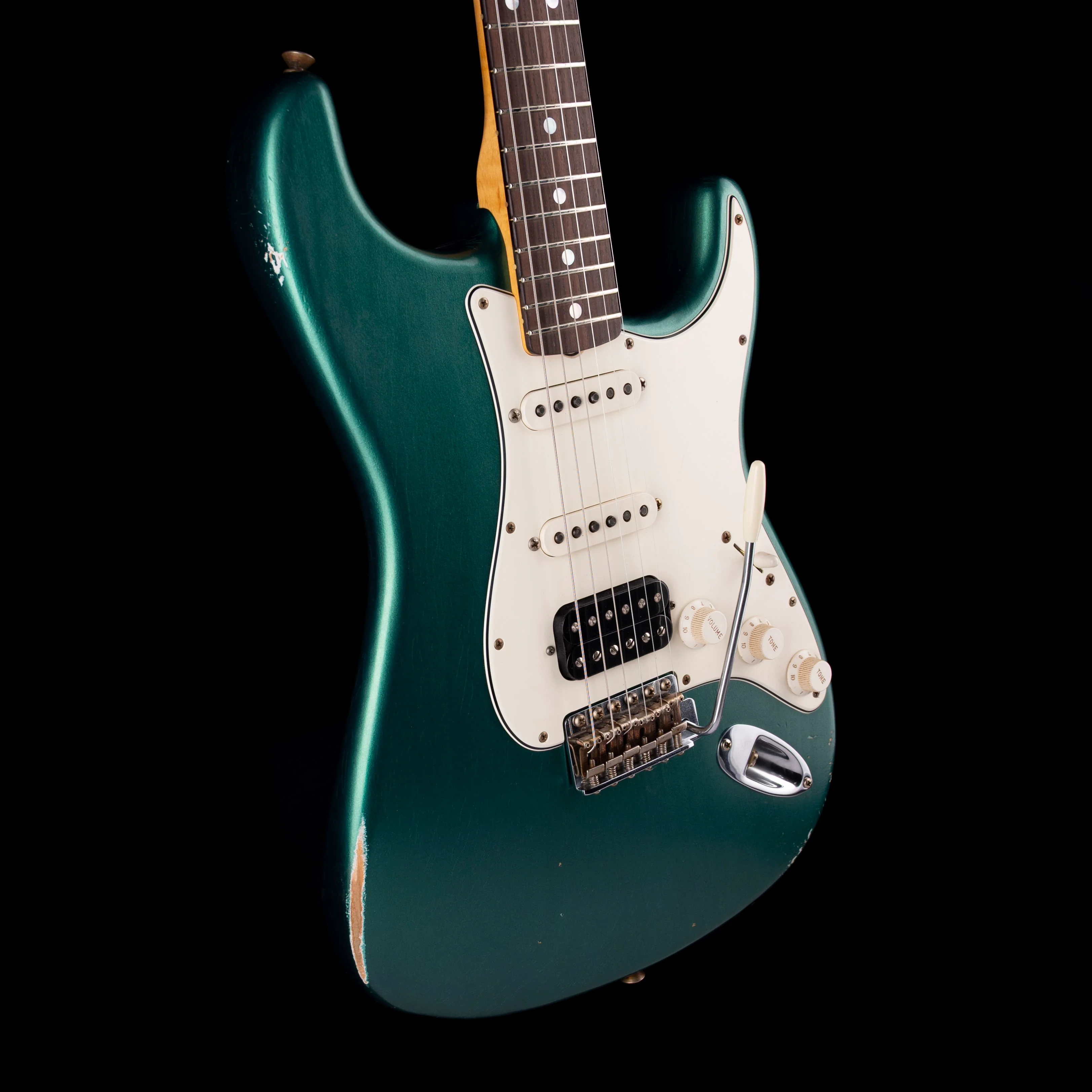 Fender Custom Shop Masterbuilt Andy Hicks 1967 Stratocaster HSS Journeyman Relic British Racing Green Guitar With Case - Image 6