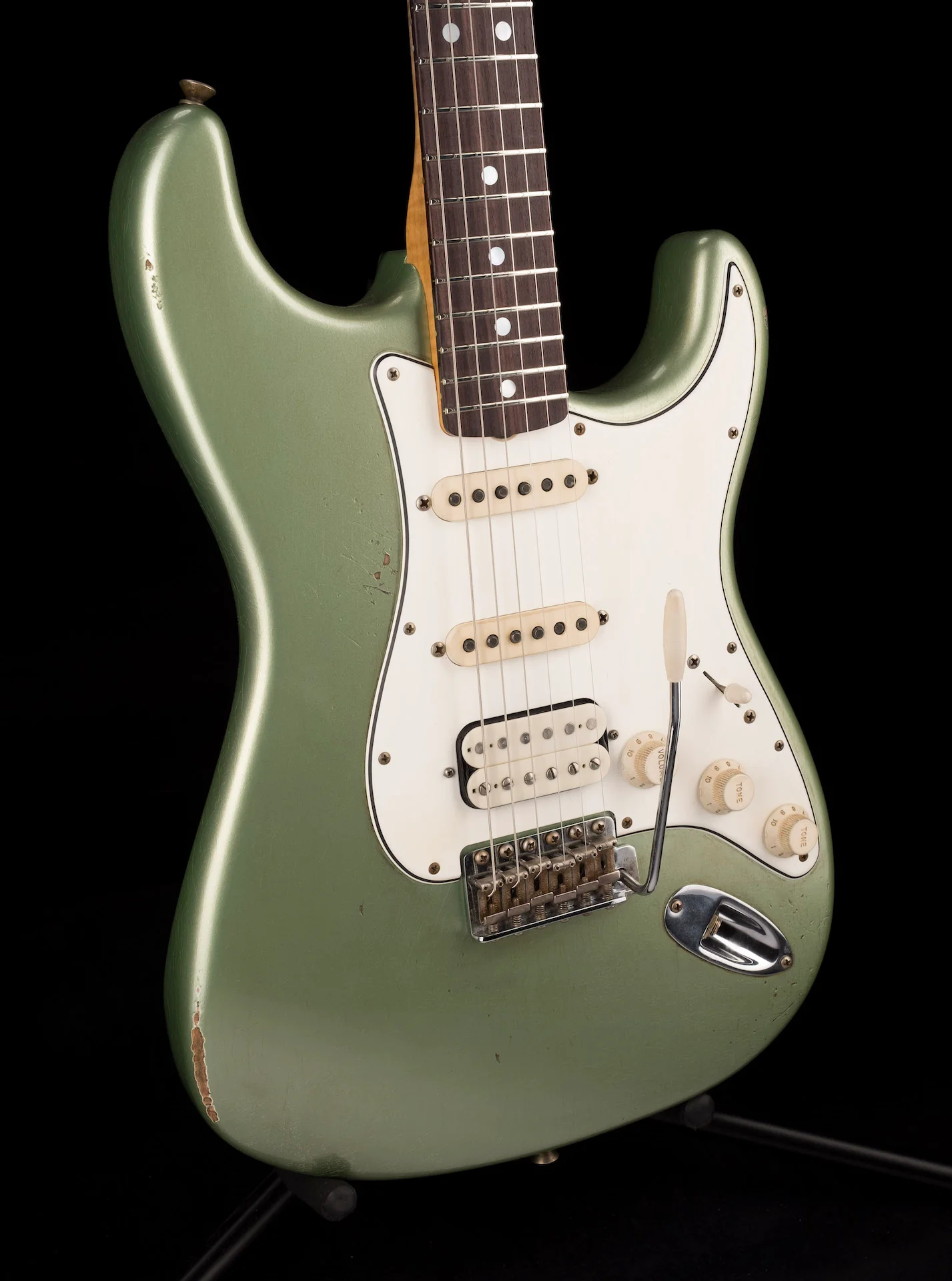 Fender Custom Shop Masterbuilt Andy Hicks 1967 Stratocaster HSS Journeyman Relic Lime Gold - Image 11
