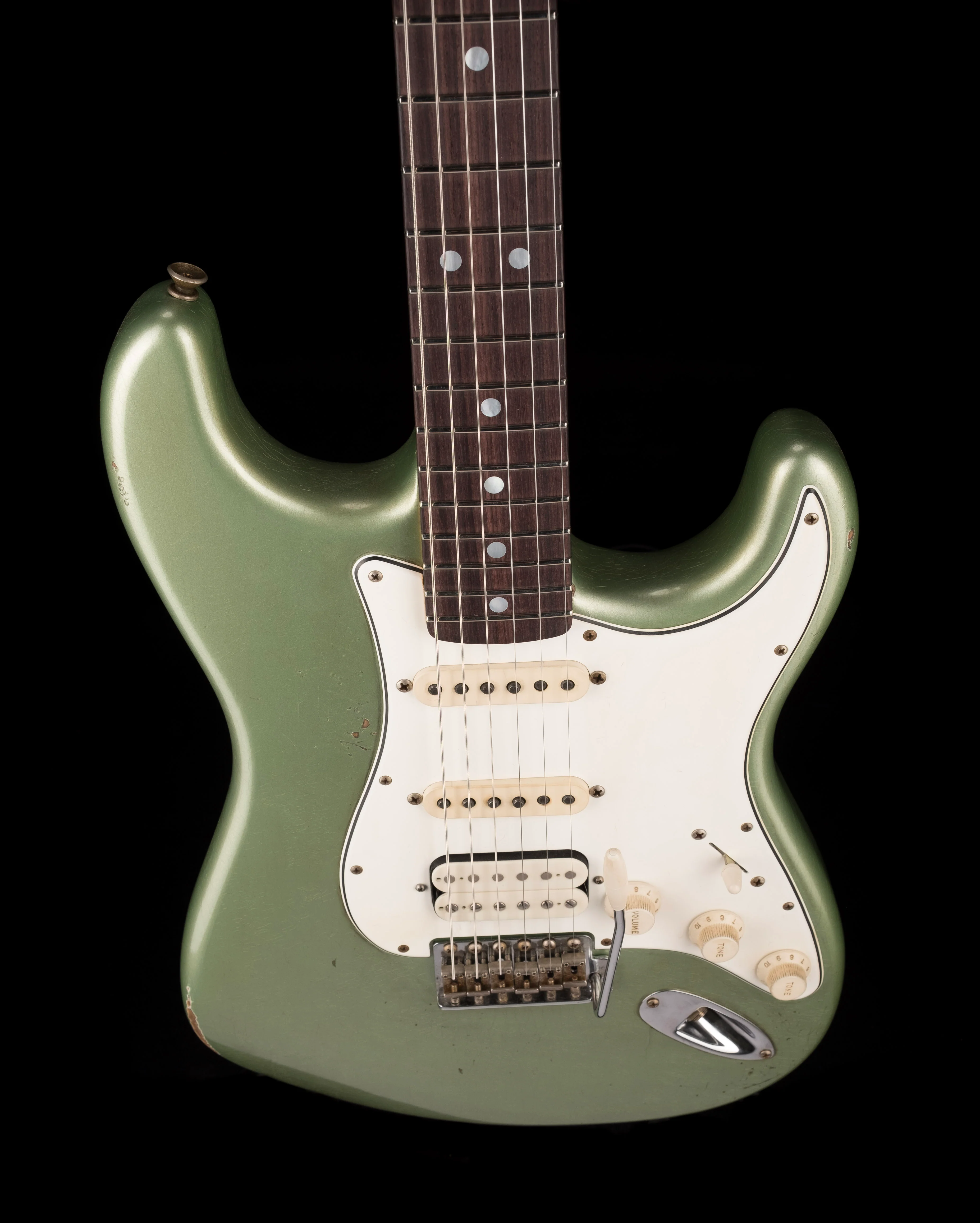 Fender Custom Shop Masterbuilt Andy Hicks 1967 Stratocaster HSS Journeyman Relic Lime Gold - Image 4