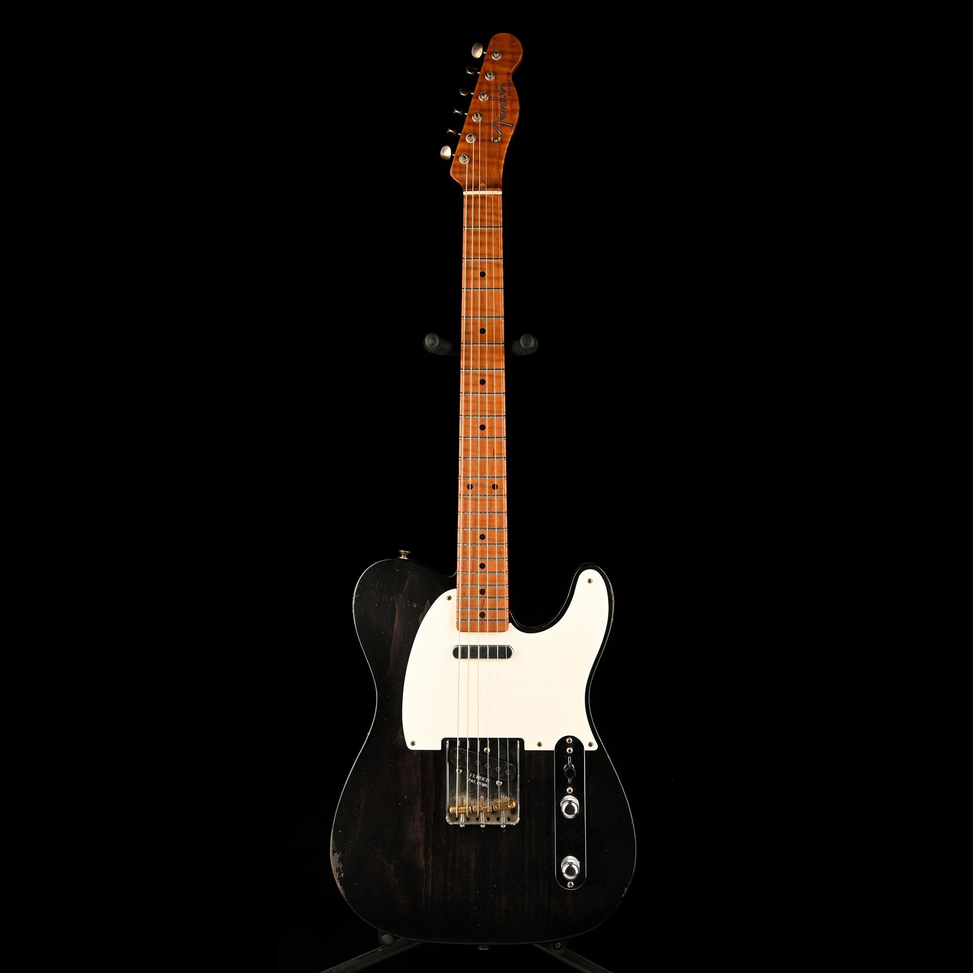 Fender Custom Shop Masterbuilt David Brown 1957 Telecaster Relic Ebony Transparent - Image 2