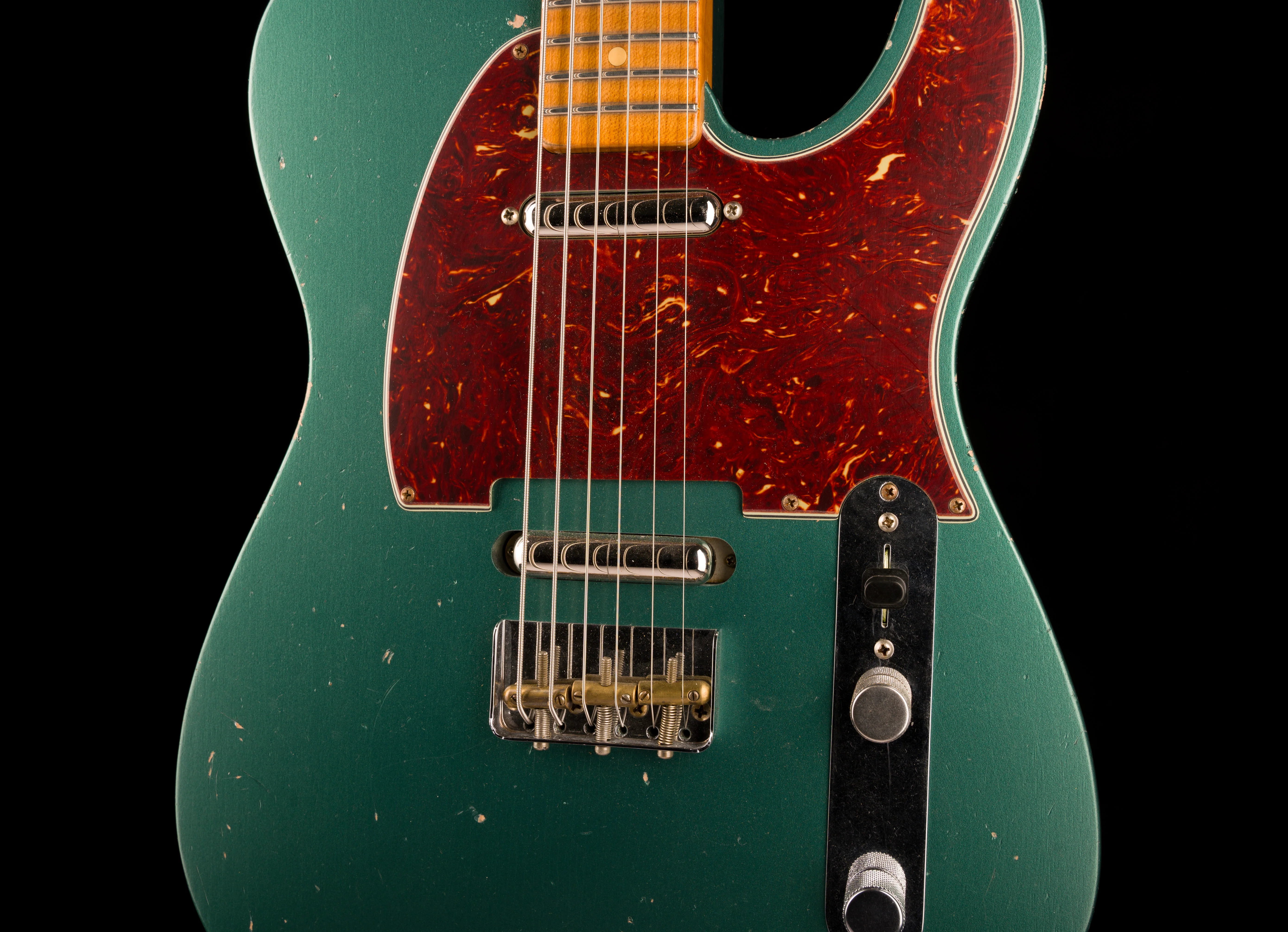 Fender Custom Shop Masterbuilt Dennis Galuszka Subsonic Telecaster Journeyman Relic Sherwood Green Metallic - Image 6