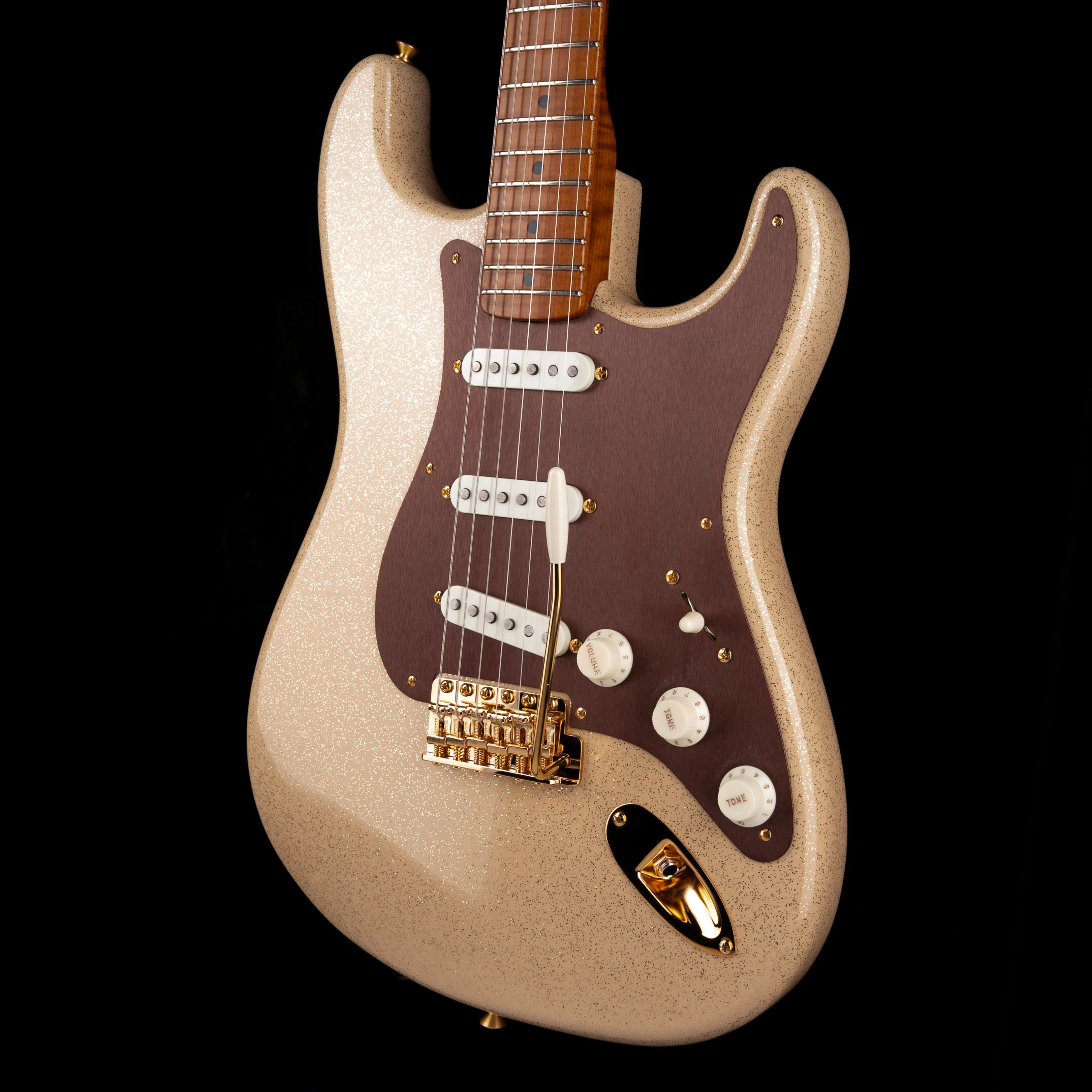 Fender Custom Shop Masterbuilt Jason Smith 1959 Stratocaster NOS Mojave Sand Sparkle With Case - Image 3