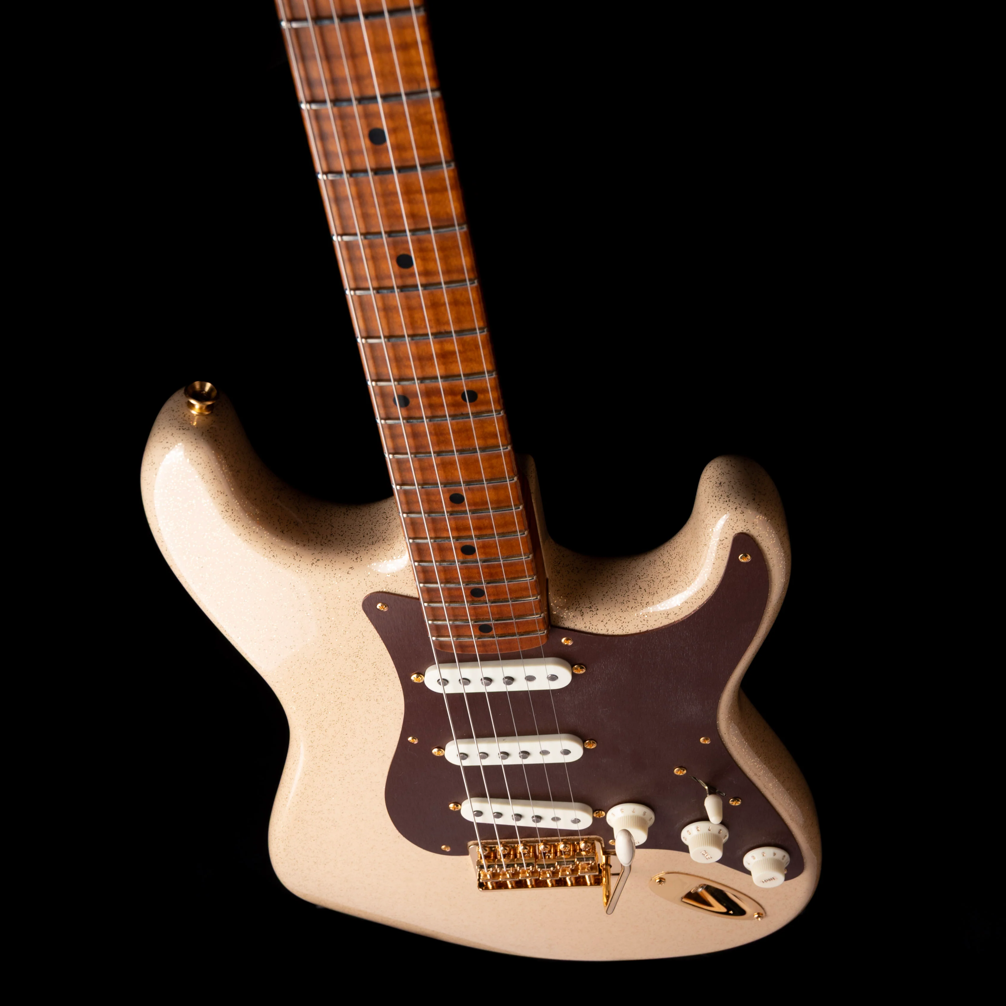 Fender Custom Shop Masterbuilt Jason Smith 1959 Stratocaster NOS Mojave Sand Sparkle With Case - Image 4