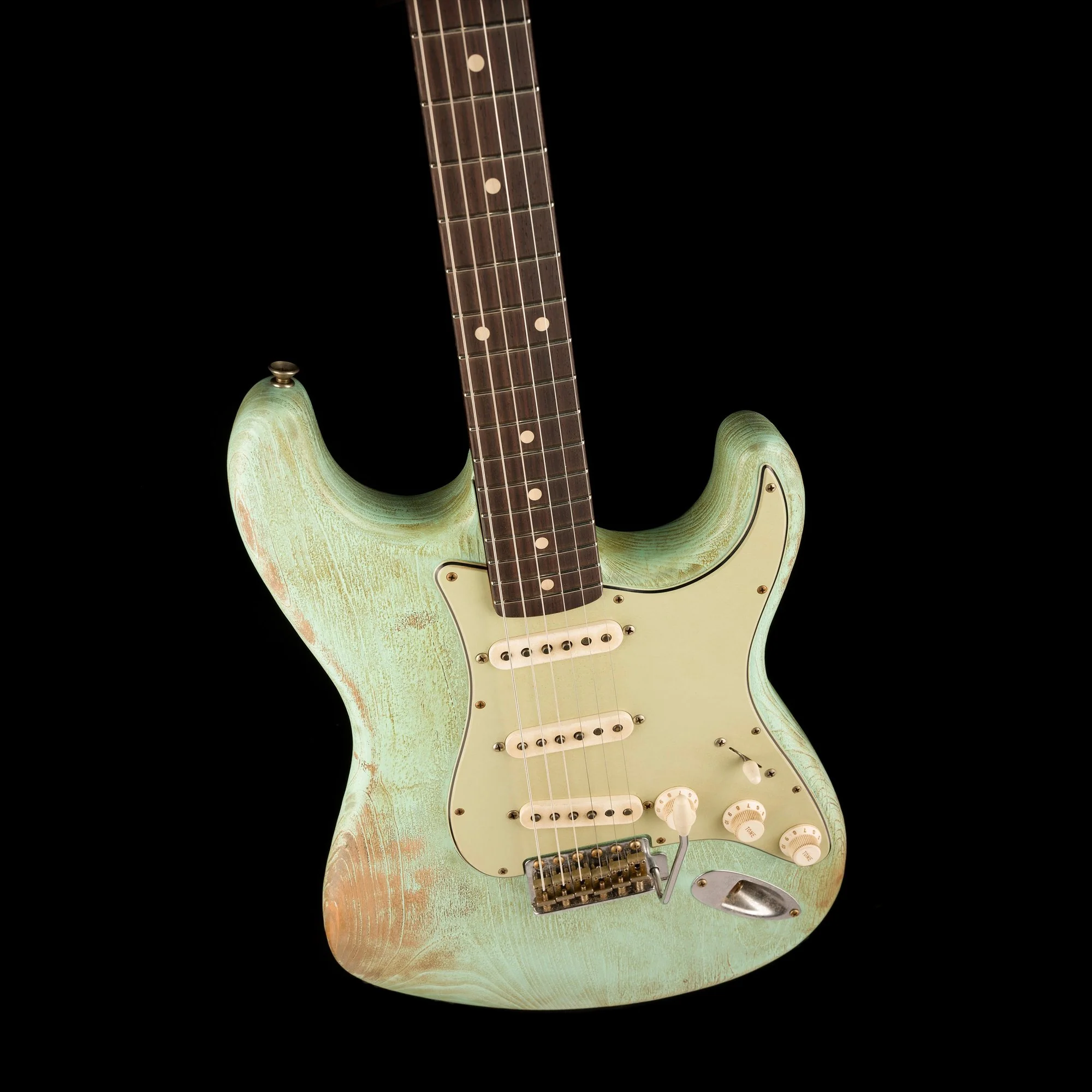 Fender Custom Shop Masterbuilt Paul Waller 1961 Stratocaster Heavy Weathered Surf Green - Image 4