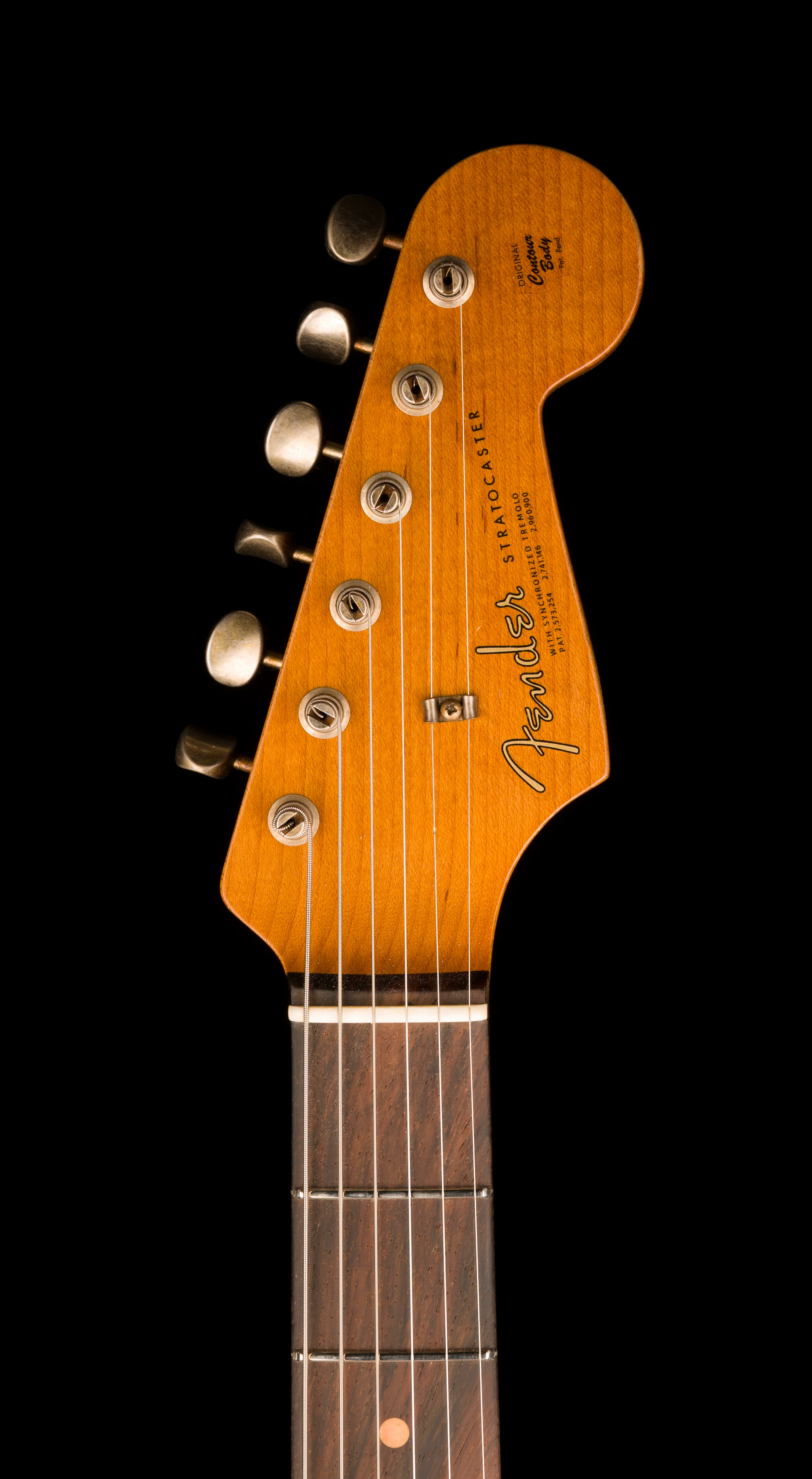 Fender Custom Shop Masterbuilt Todd Krause 1963 Stratocaster Heavy Relic Sage Green Metallic over Seminole Red - Image 17